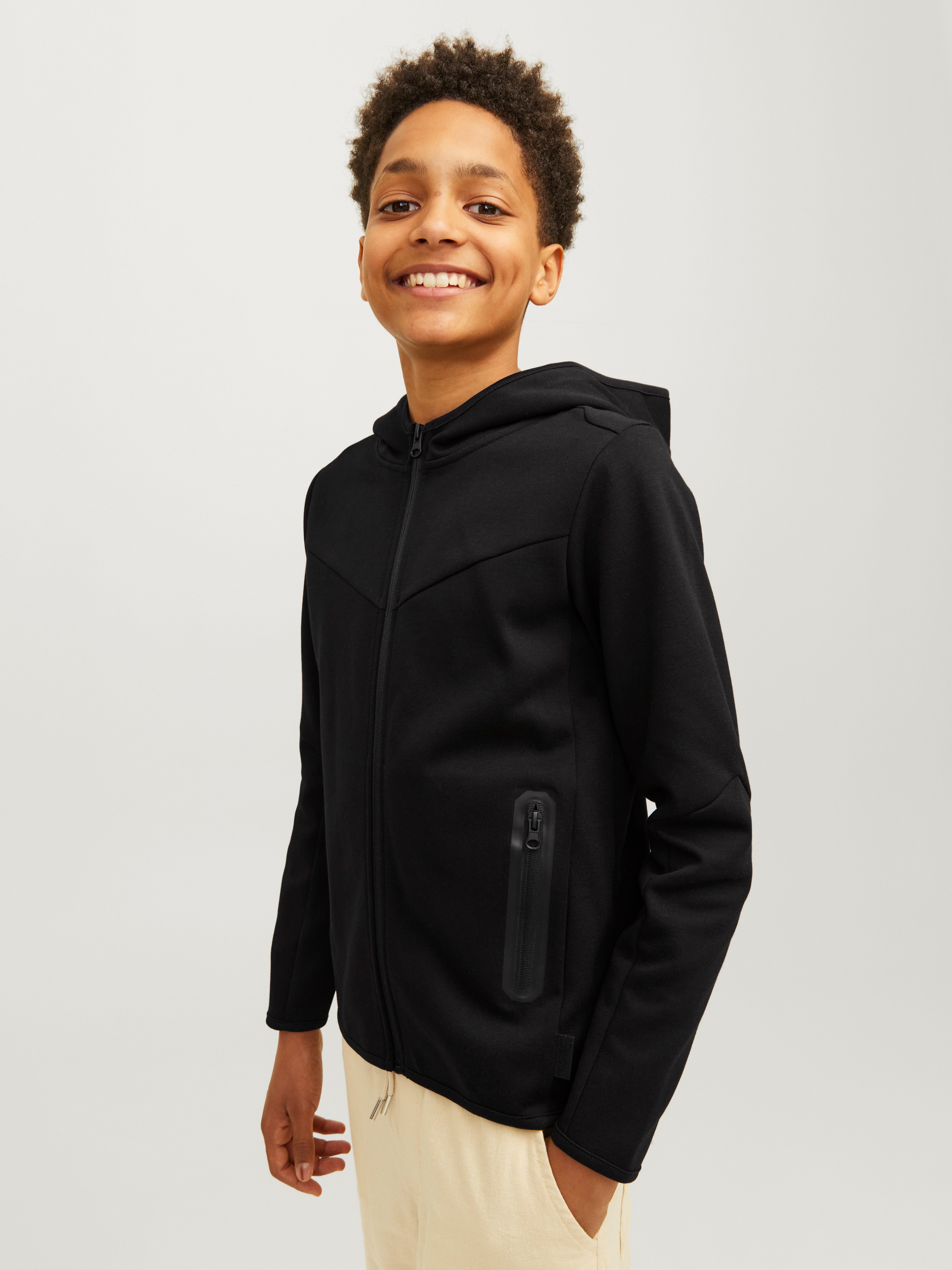 Jack & Jones Junior Capuchonsweatvest JCOFUSION SWEAT ZIP HOOD NOOS JNR