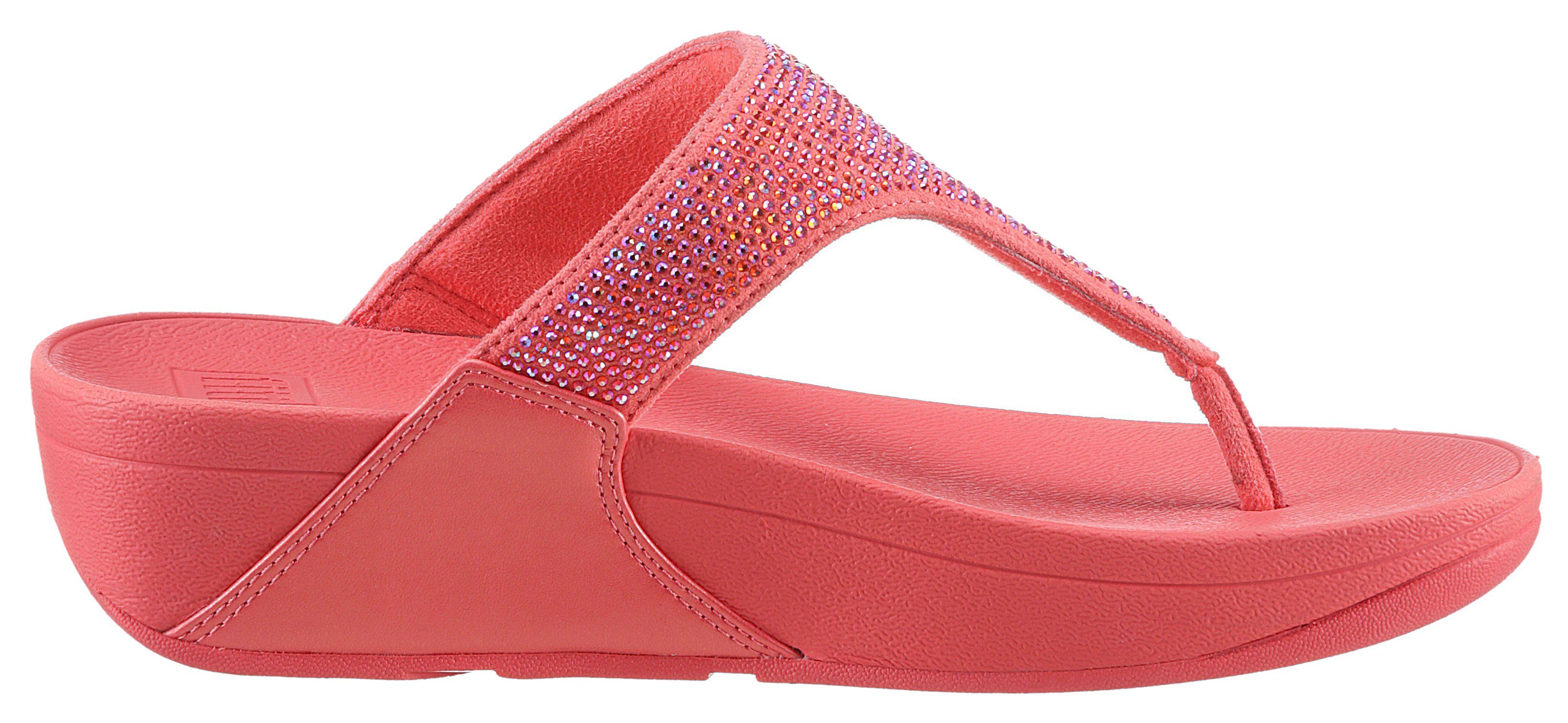 Fitflop Dianets LULU CRYSTAL EMBELLISHED TOE-POST SANDALS - HOTFIX sleehak, zomerschoen, teen-scheider met zachte teenband