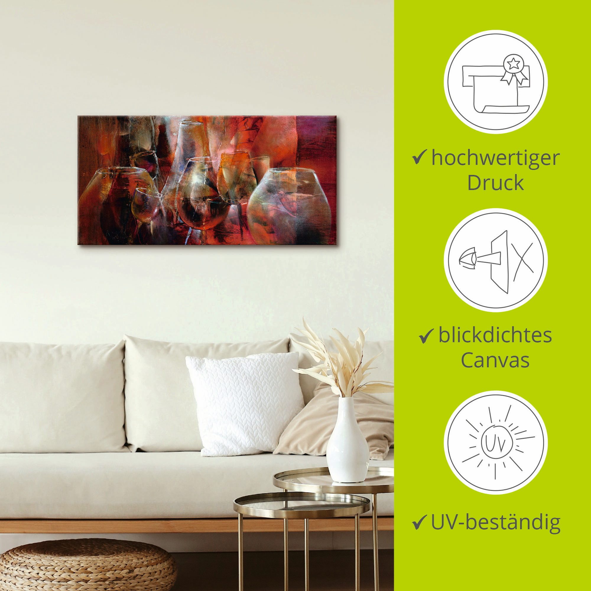 Artland Artprint op linnen Partij gespannen op een spieraam