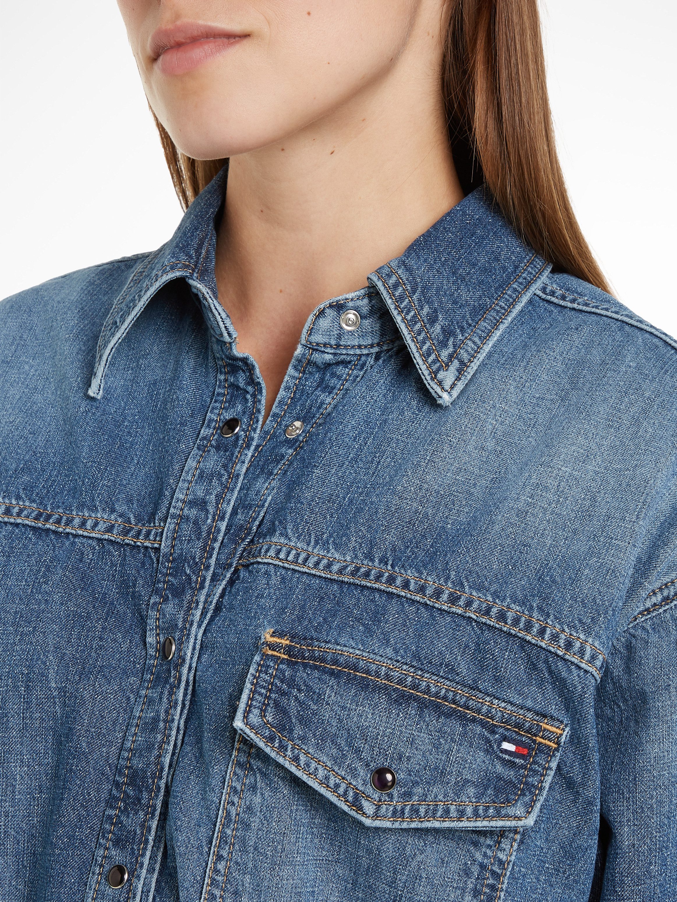 Tommy Hilfiger Overhemdblouse DNM LS RELAXED SHIRT BETH