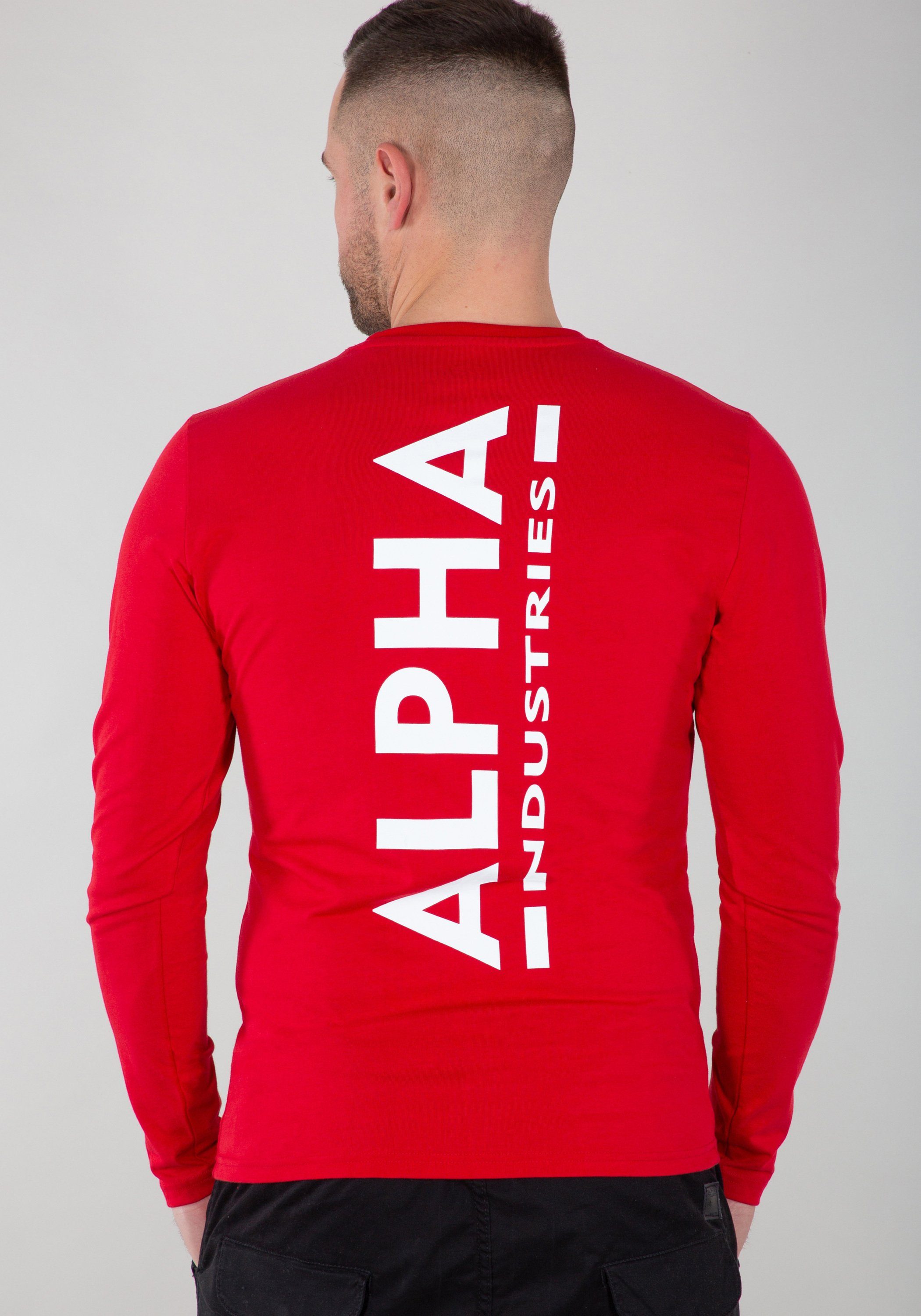 Alpha Industries Longsleeve Alpha Industries Men - Longsleeves Back Print Heavy LS