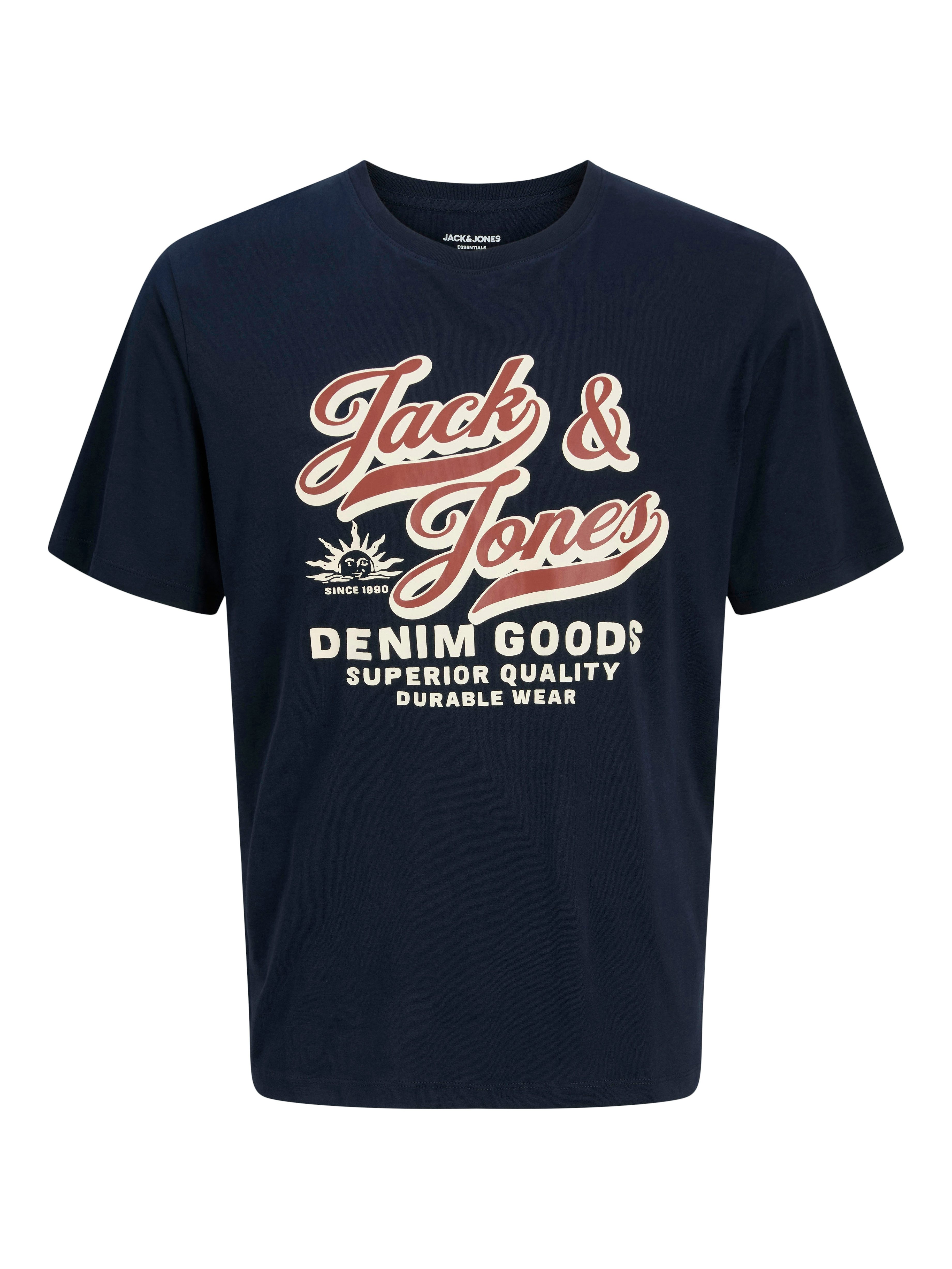 Jack & Jones Shirt met ronde hals JJELOGO TEE SS O-NECK 2 COL AW25 5PK MP (set, 5-delig)