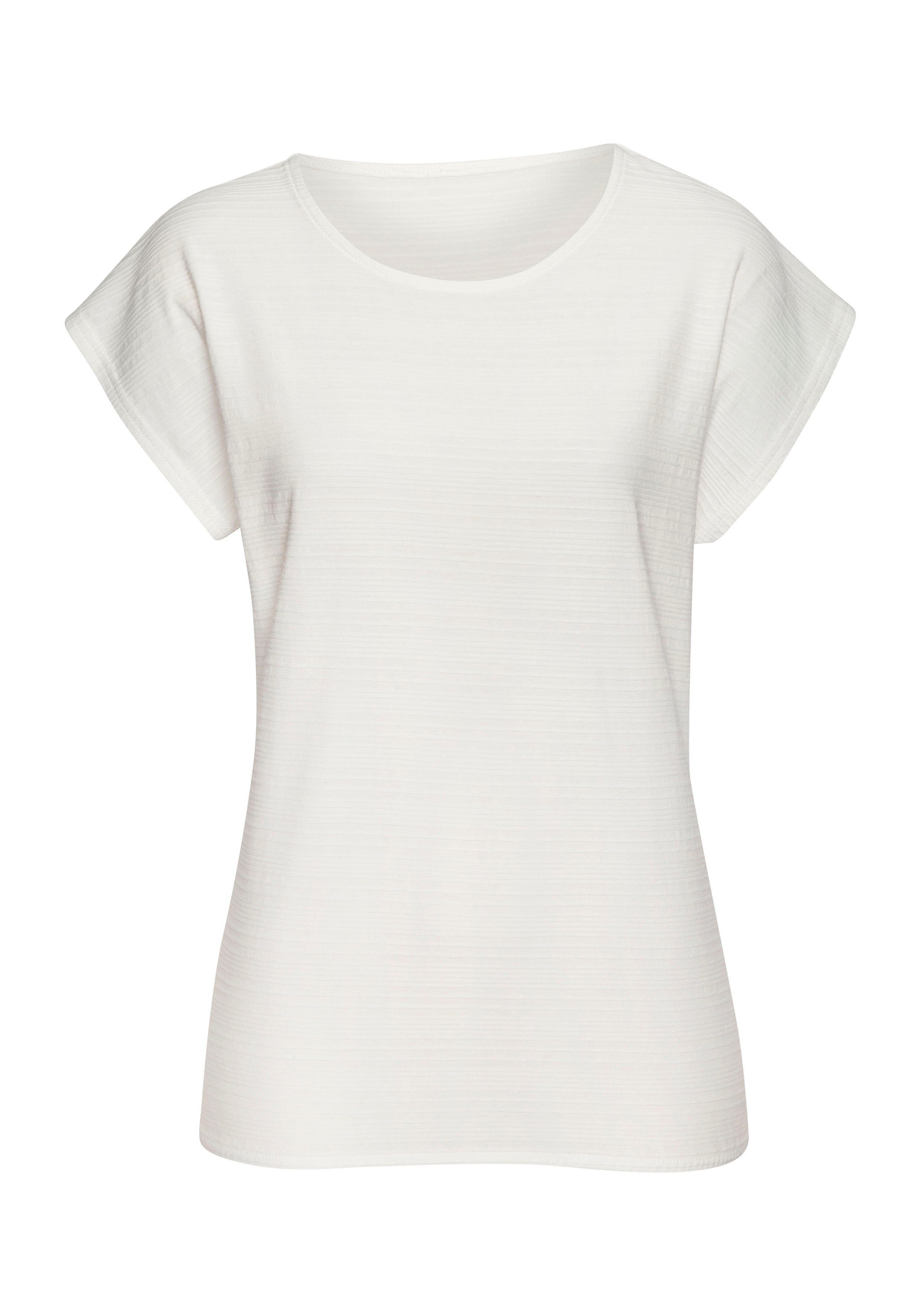 Vivance T-shirt Met modieuze streepstructuur in een zachte katoenkwaliteit (1-delig)