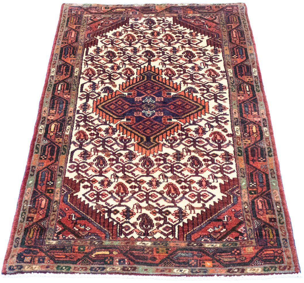 morgenland Wollen kleed Hamadan vloerkleed met de hand geknoopt beige handgeknoopt