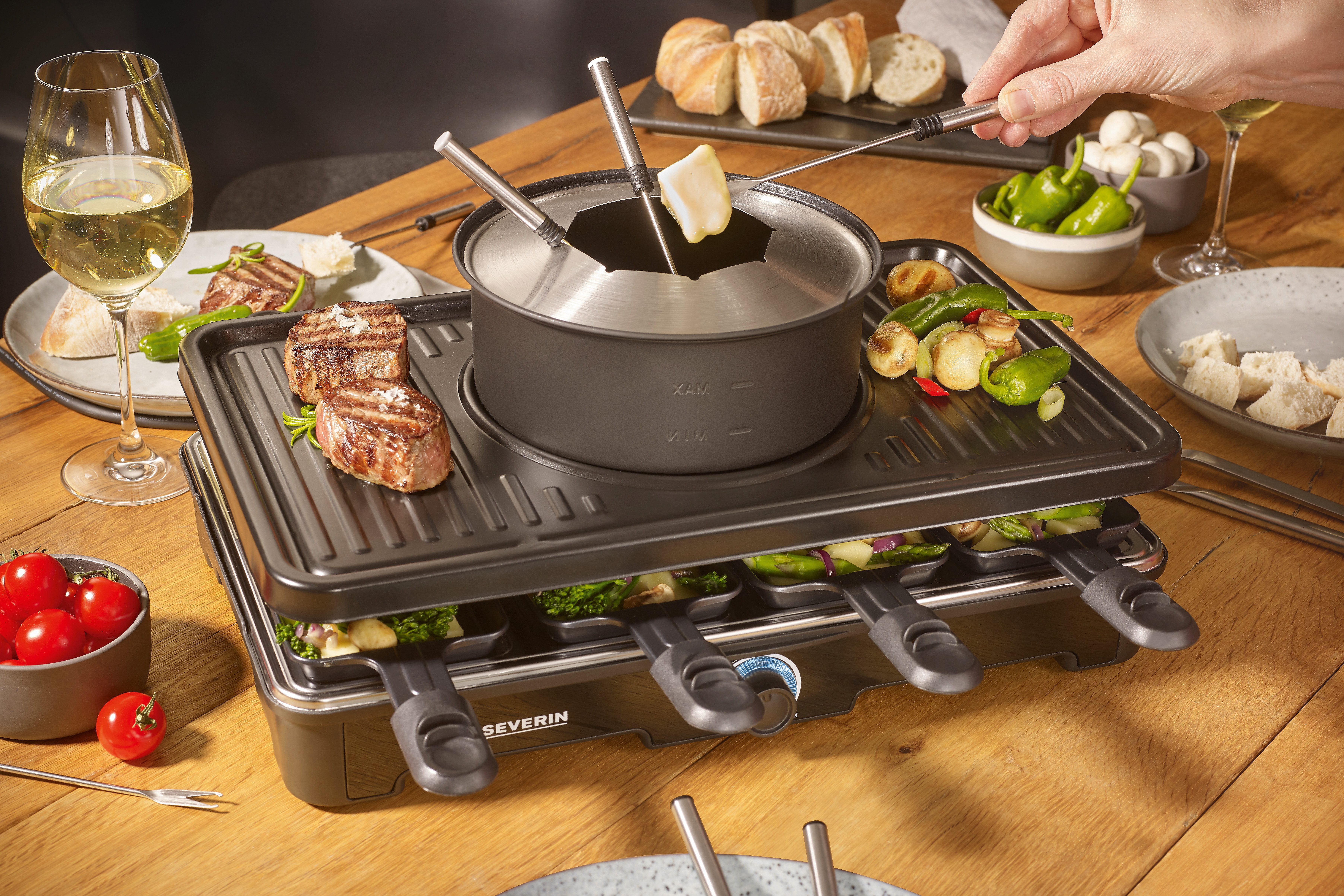 Severin Raclette en fondue set RG 2347