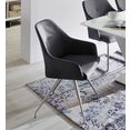 mca furniture stoel madita a-ovaal stoel belastbaar tot 140 kg (set, 2 stuks) grijs