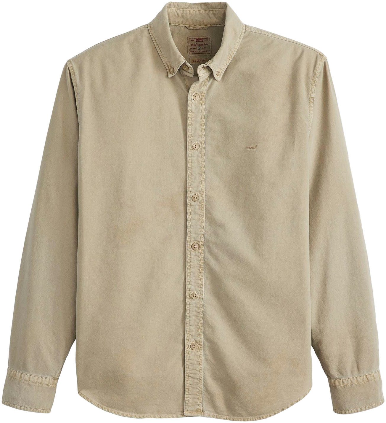 Levi's® Overhemd met lange mouwen AUTHENTIC BUTTON DOWN met ton-in-ton logo-borduursel op de borst