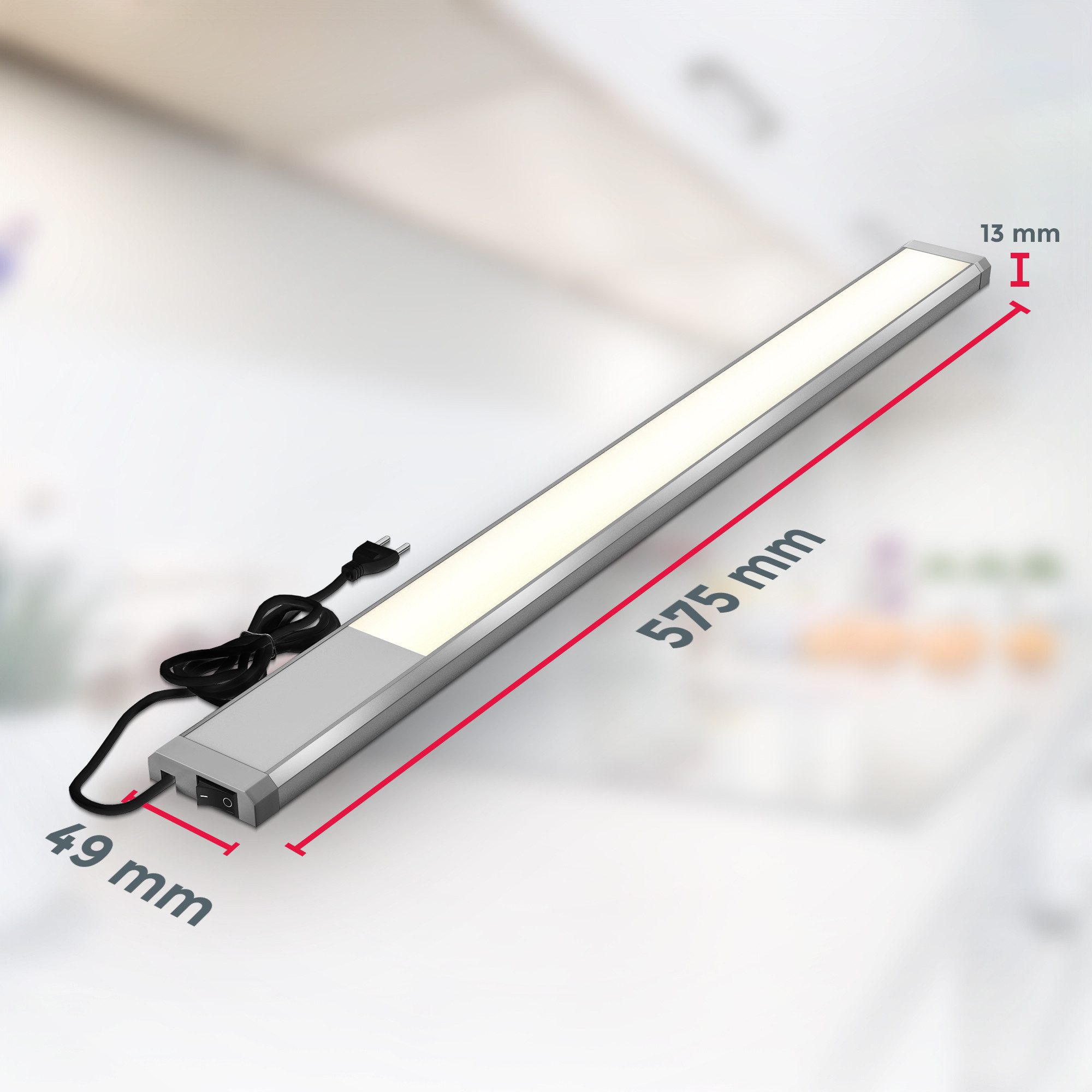 B.K.Licht Led-onderbouwverlichting BKL1468 LED strip met aan/uit-schakelaar