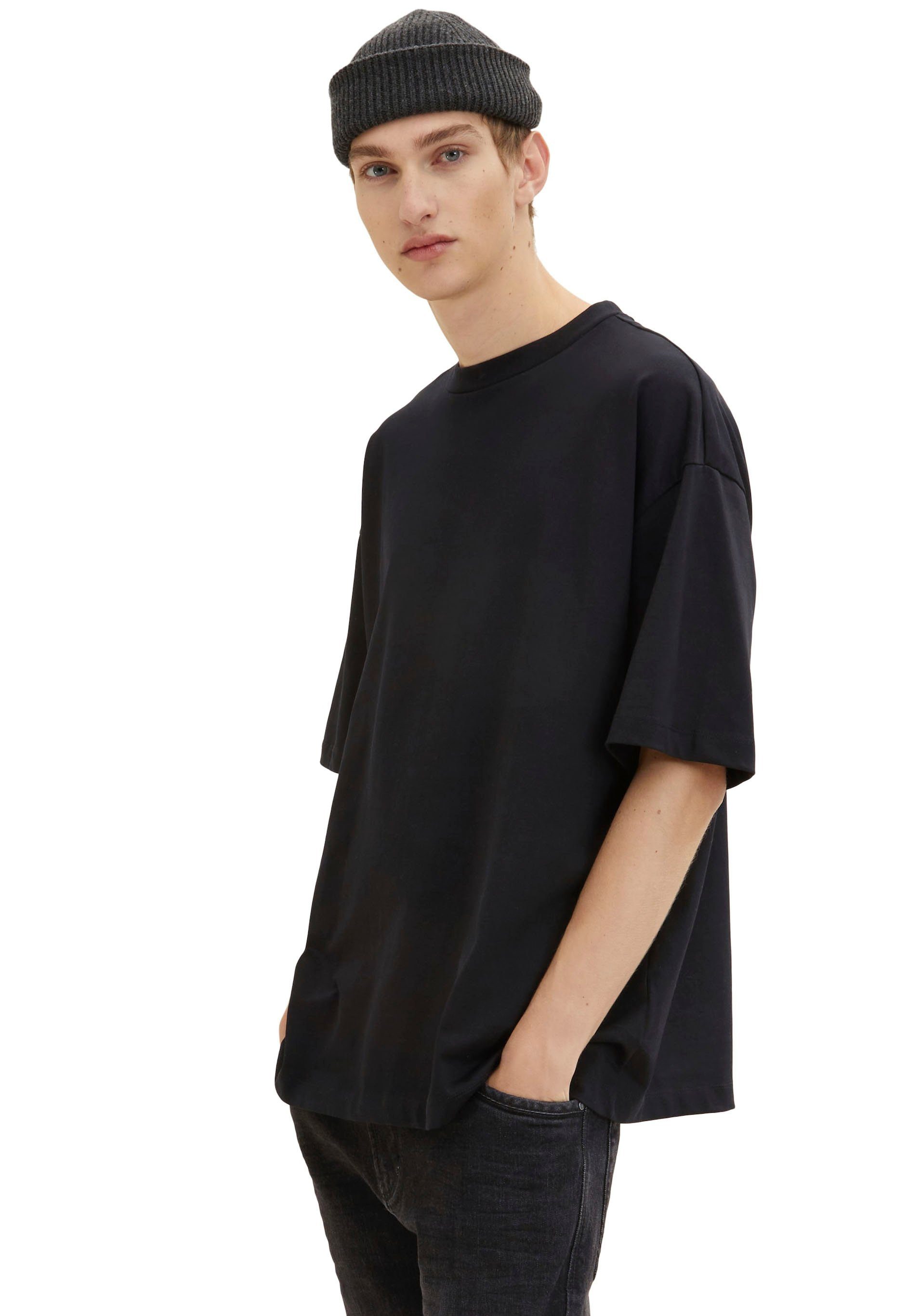 Tom Tailor Denim T-shirt in oversized pasvorm