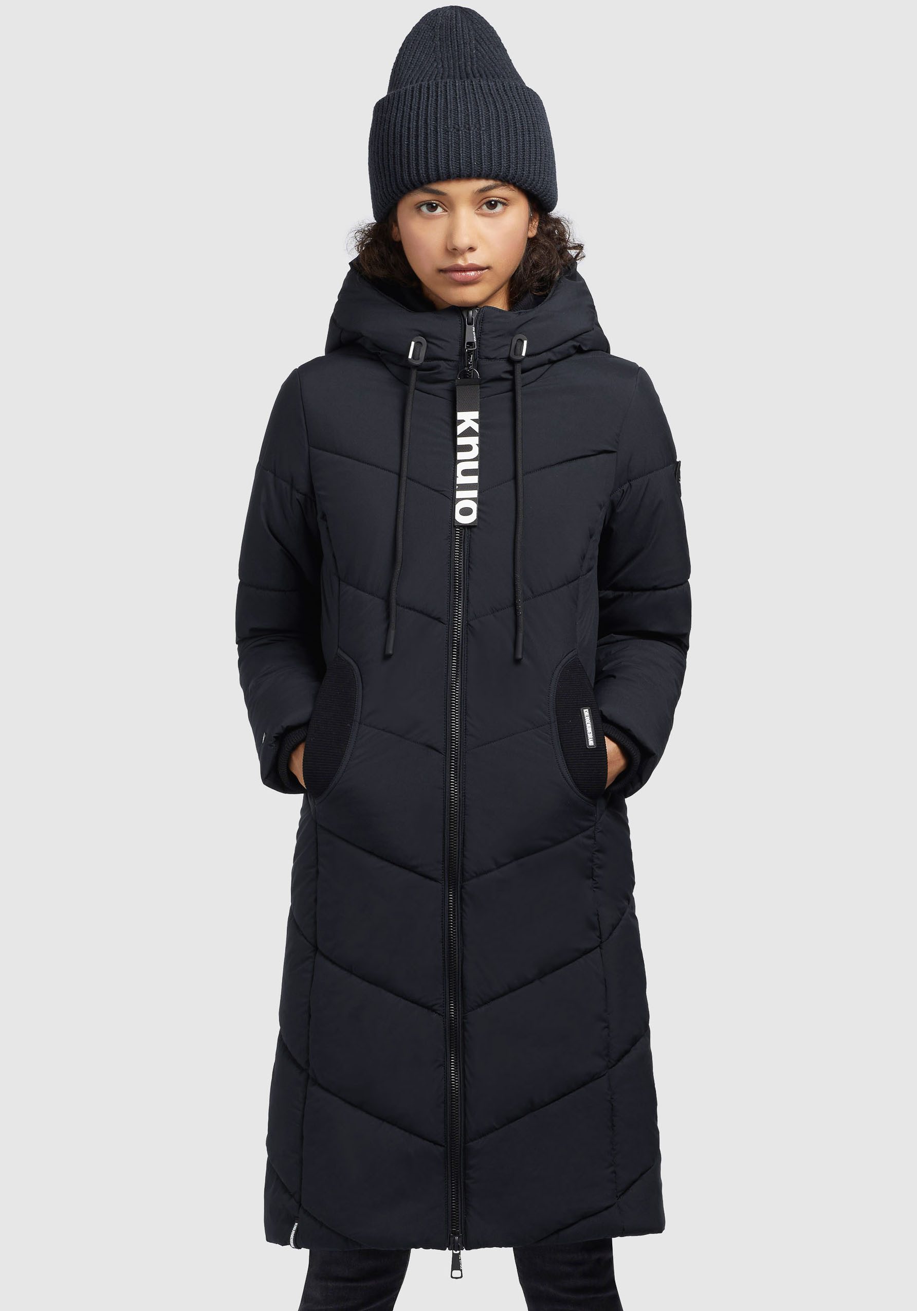 khujo Gewatteerde jas ARIBAY4 LIGHT Materiaalmix met breiwerk dames donsjassen maat XL (42) blauw