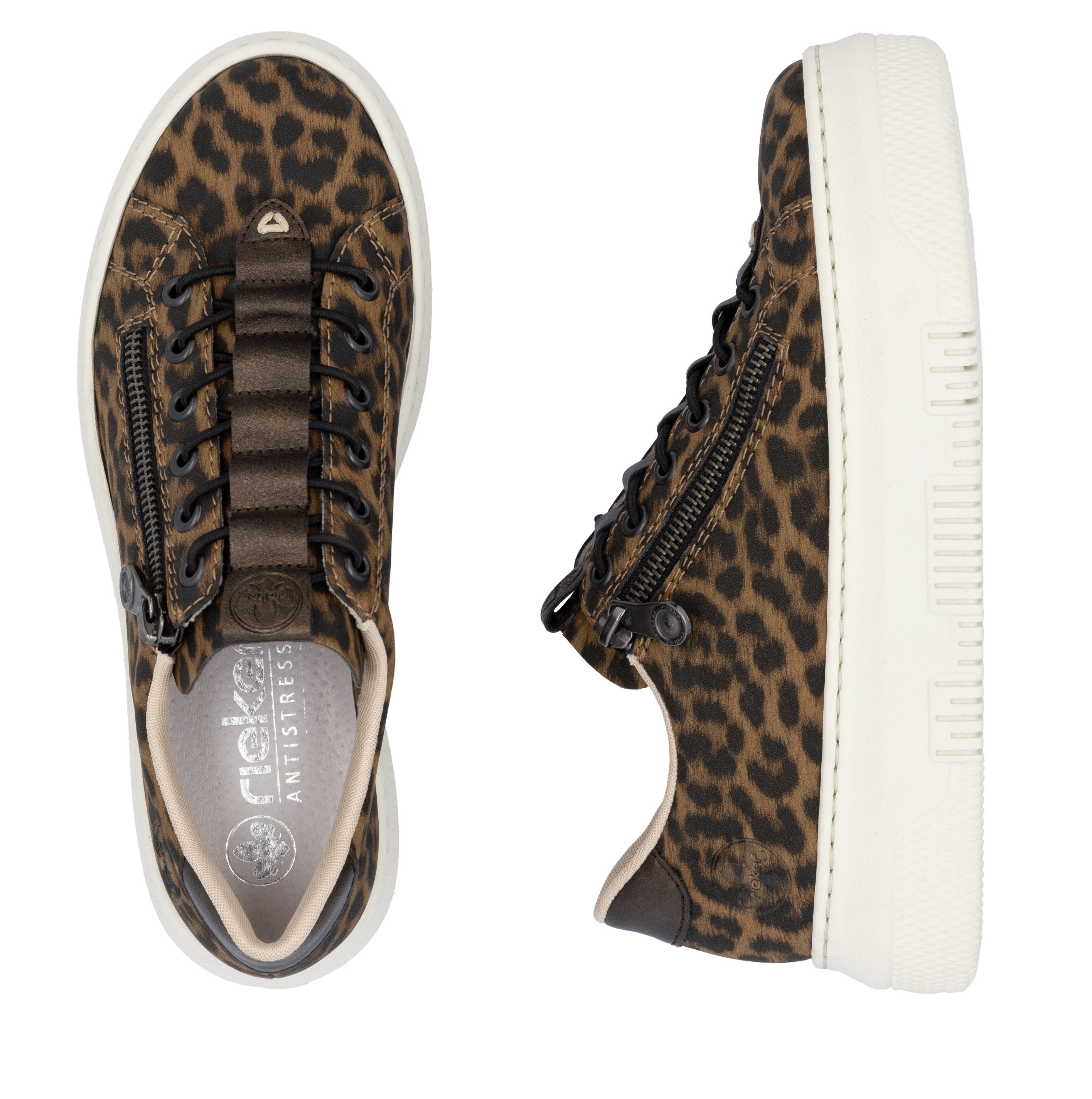 Rieker Plateausneakers Sneaker, slip-on sneaker, slipper met schachtvoering