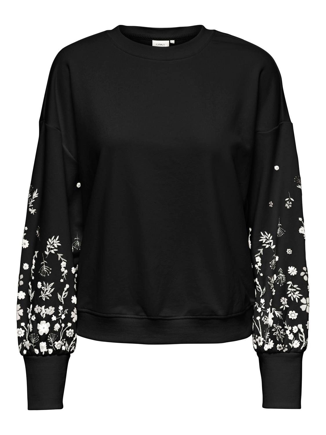 Only Sweatshirt ONLBROOKE L/S O-NECK FLOWER SWT