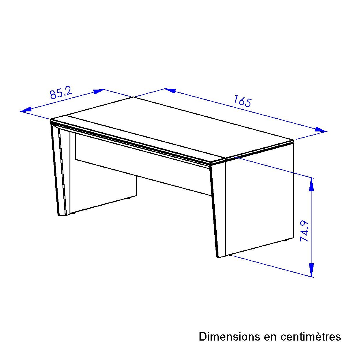 Gami Bureau ARCADE Bureau breedte 165 (1 stuk)