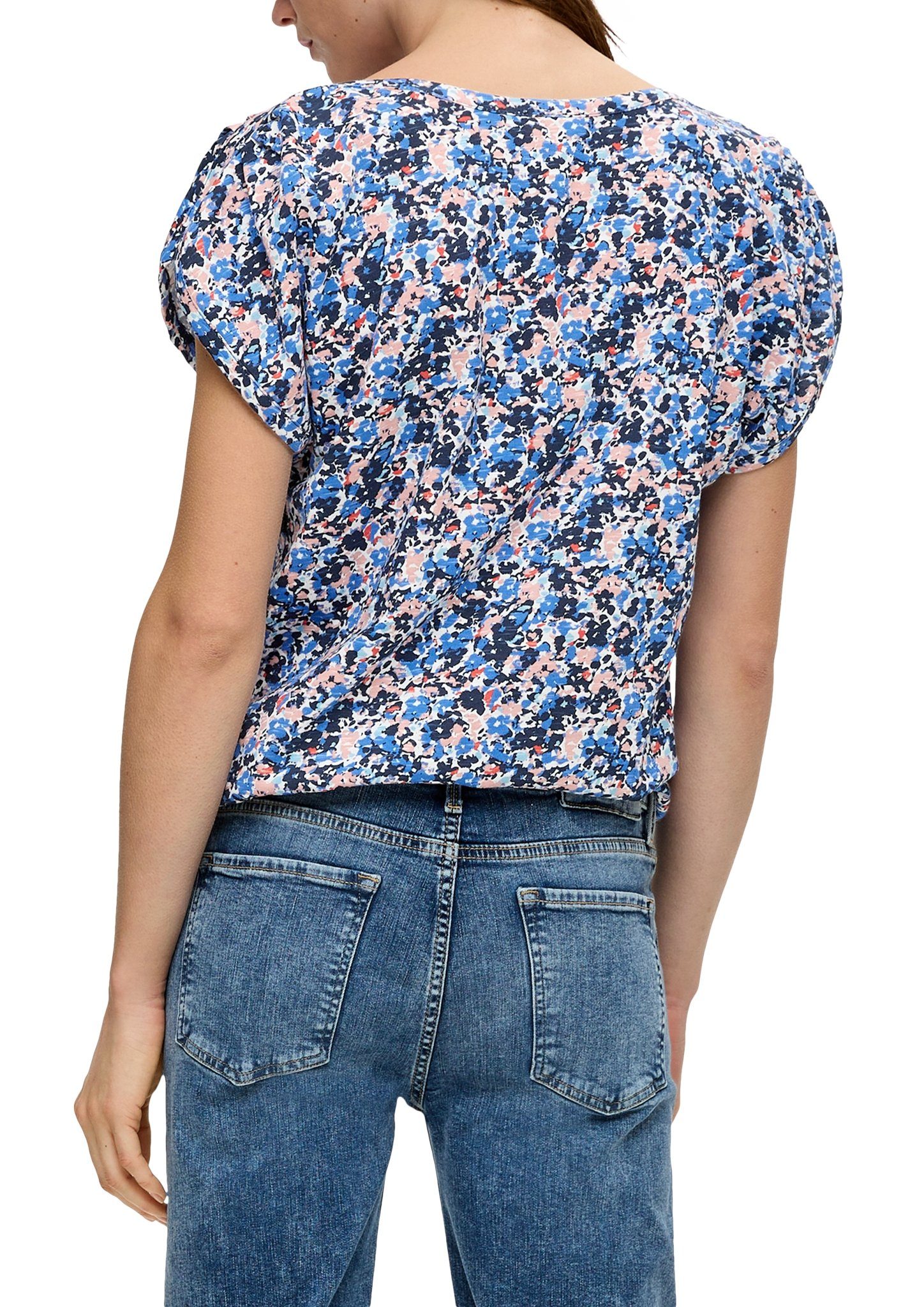s.Oliver T-shirt met u-boot-kraag