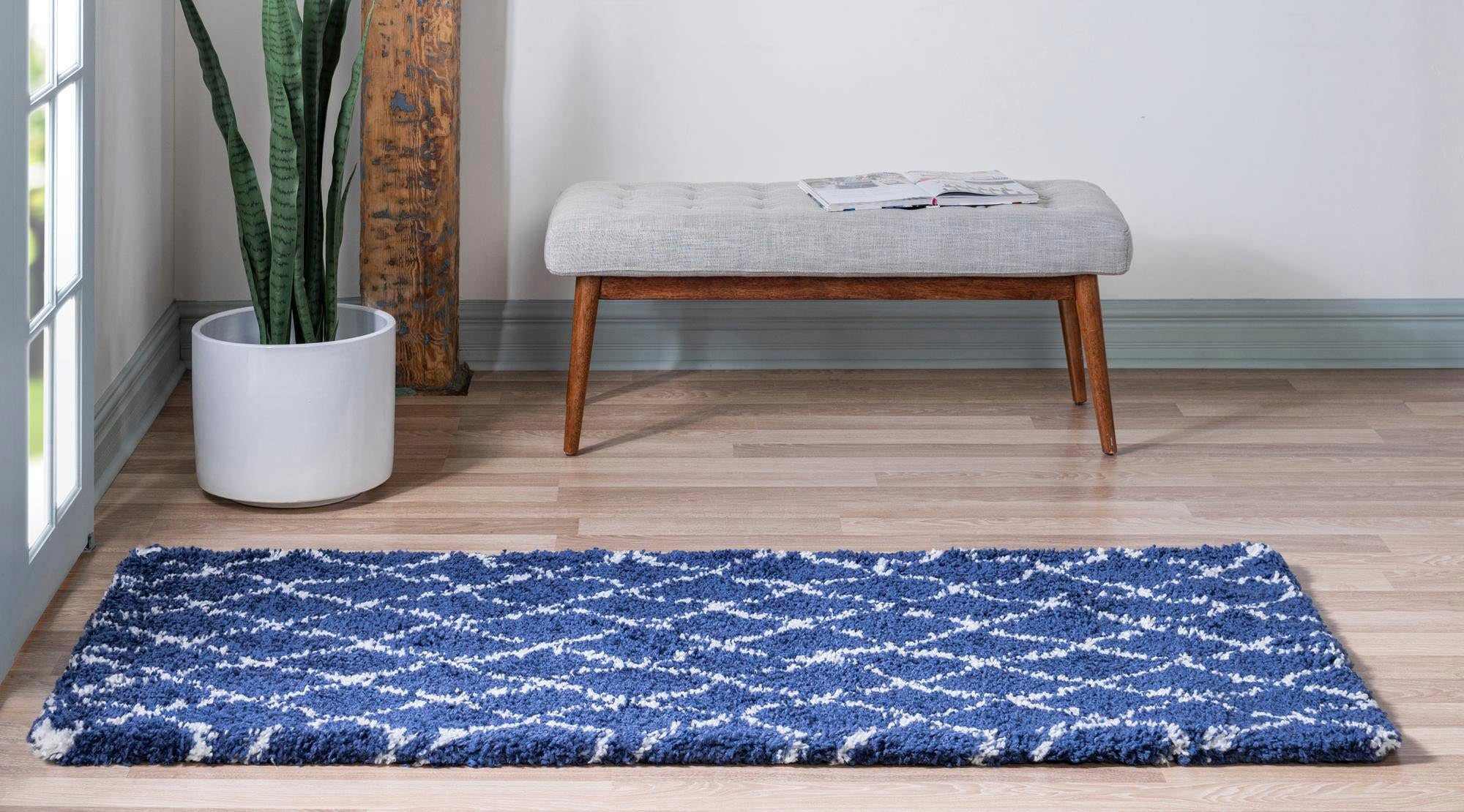 Myflair Möbel & Accessoires Hoogpolige loper Temara shag voorraadopruiming Tapijtloper, geweven, ruitdessin, zacht & behaaglijk