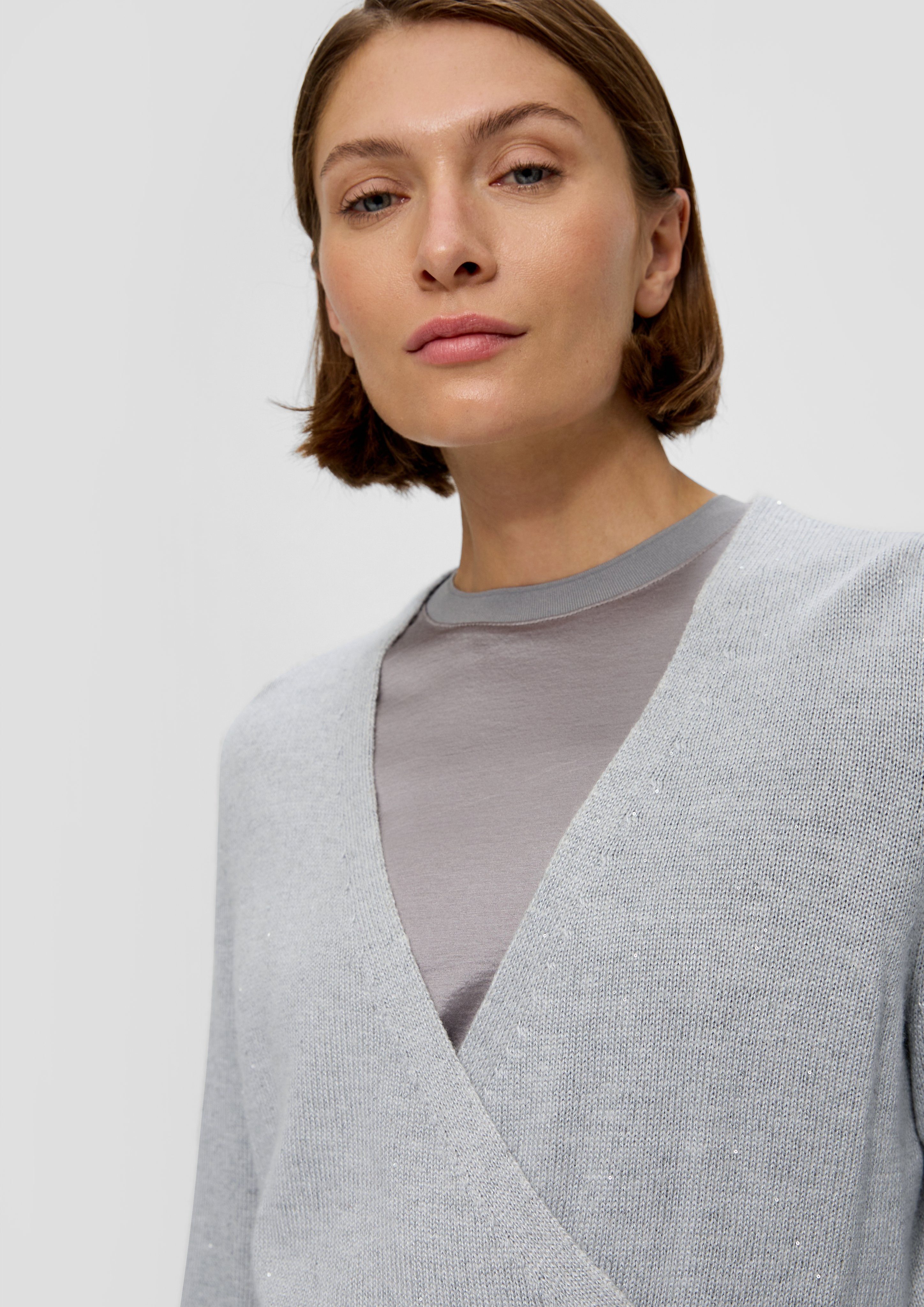 s.Oliver BLACK LABEL Gebreide trui in wikkel-look