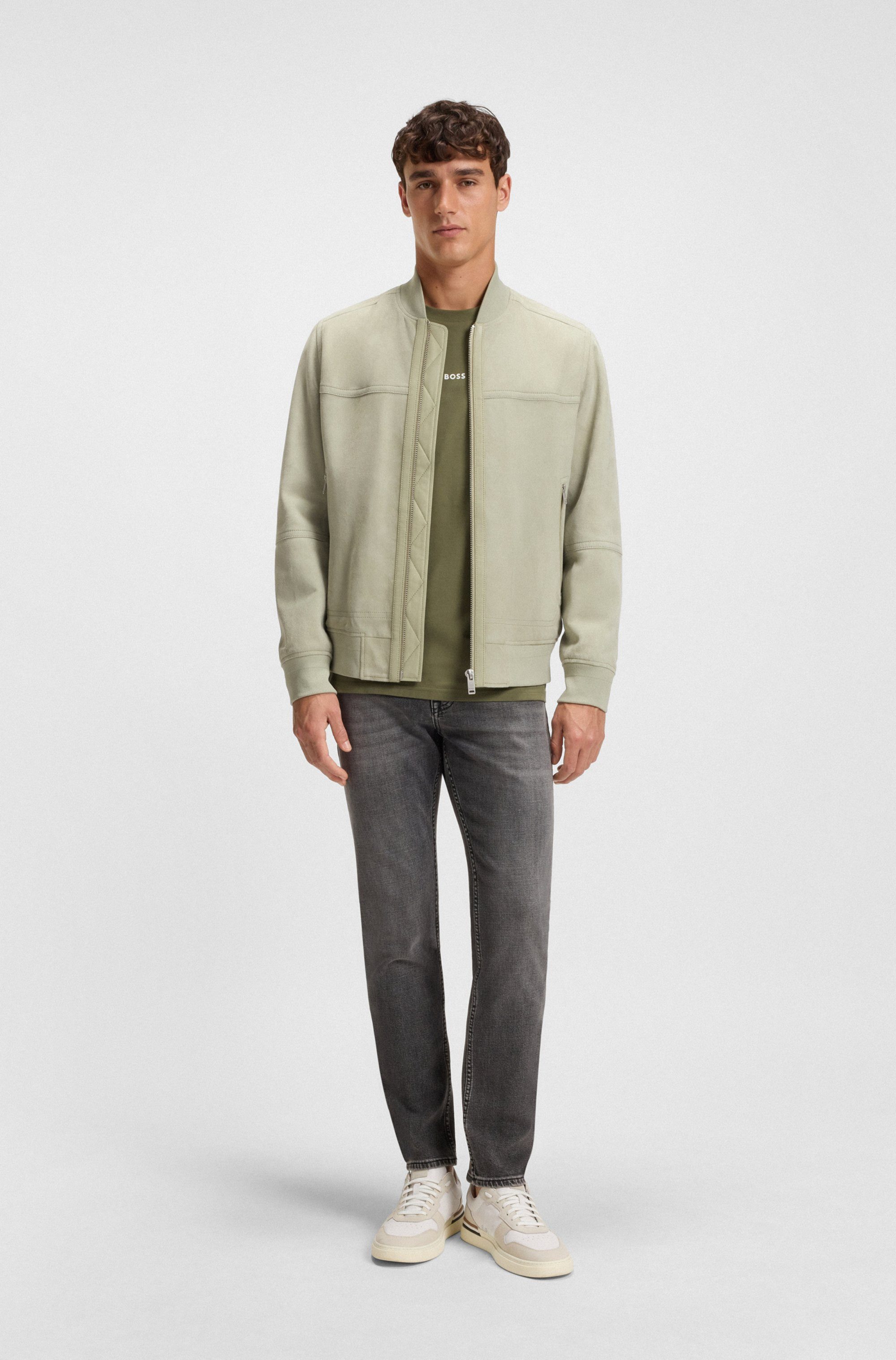 Boss Orange Shirt met lange mouwen TChark met een ronde hals