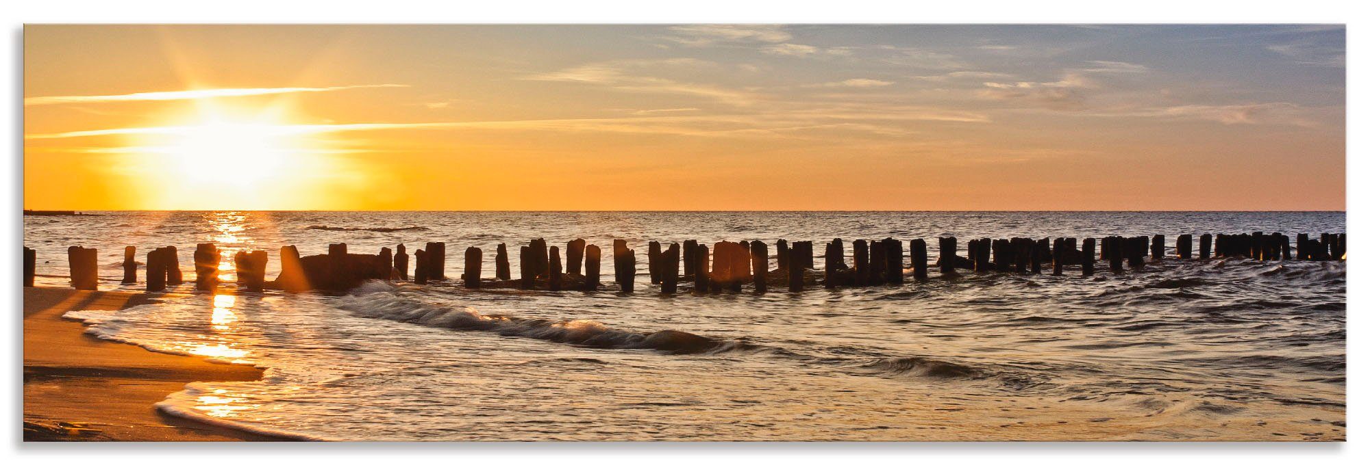 Artland Keukenwand Mooie zonsondergang aan het strand zelfklevend in vele maten - spatscherm keuken achter kookplaat en spoelbak als wandbescherming tegen vet, water en vuil - acht