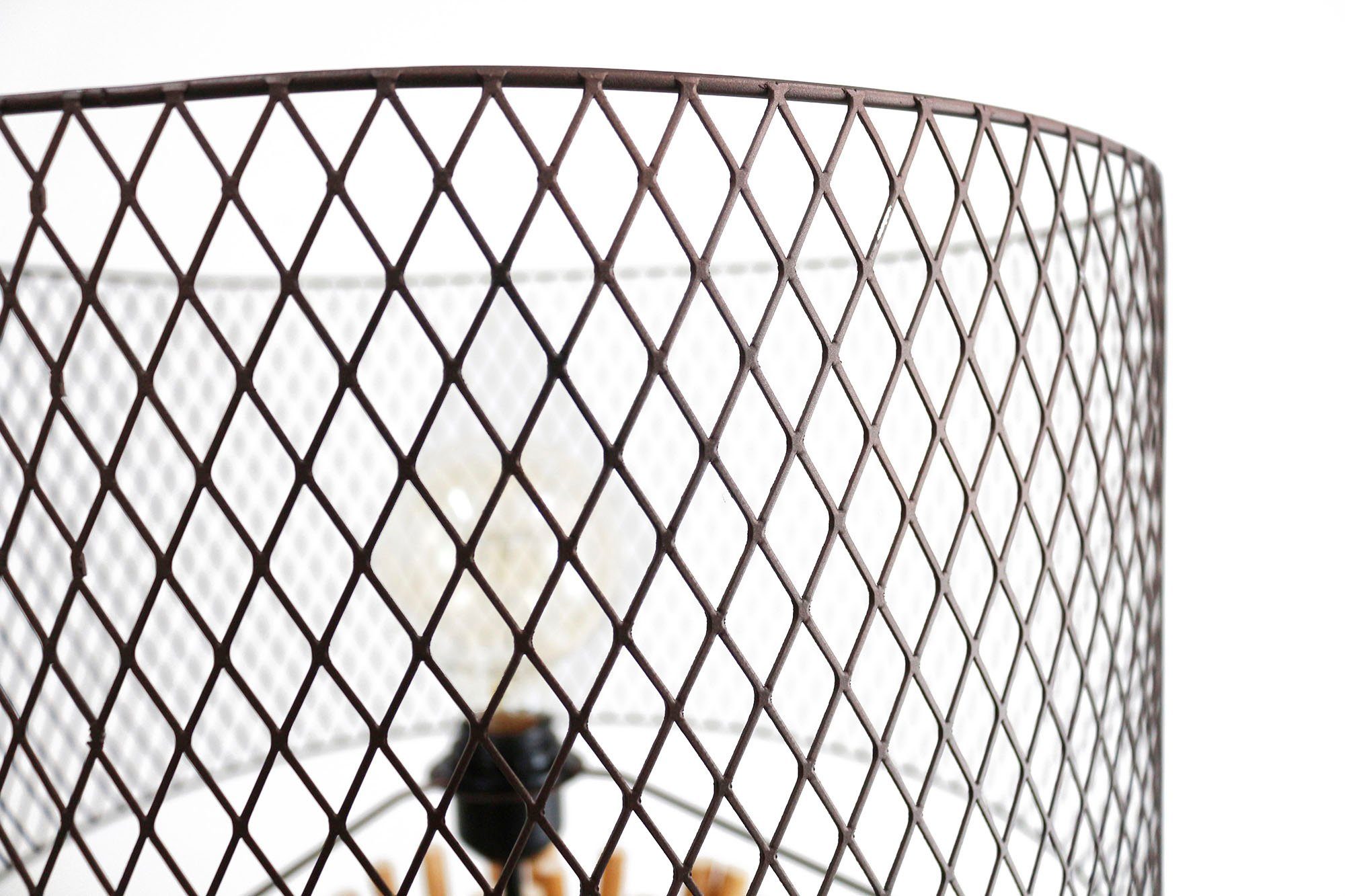 SalesFever Staande lamp Bailee handgemaakt, kap in roest-look (1 stuk)