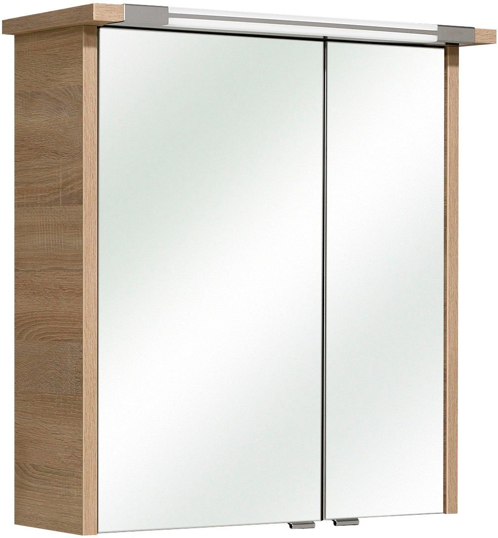 Saphir Badkamerserie Quickset 382 5-delig, wastafelonderkast met led-spiegelkast Hoge kast, onderkast, hangend kastje, inclusief deurdemper, 8 deuren (5-delig)