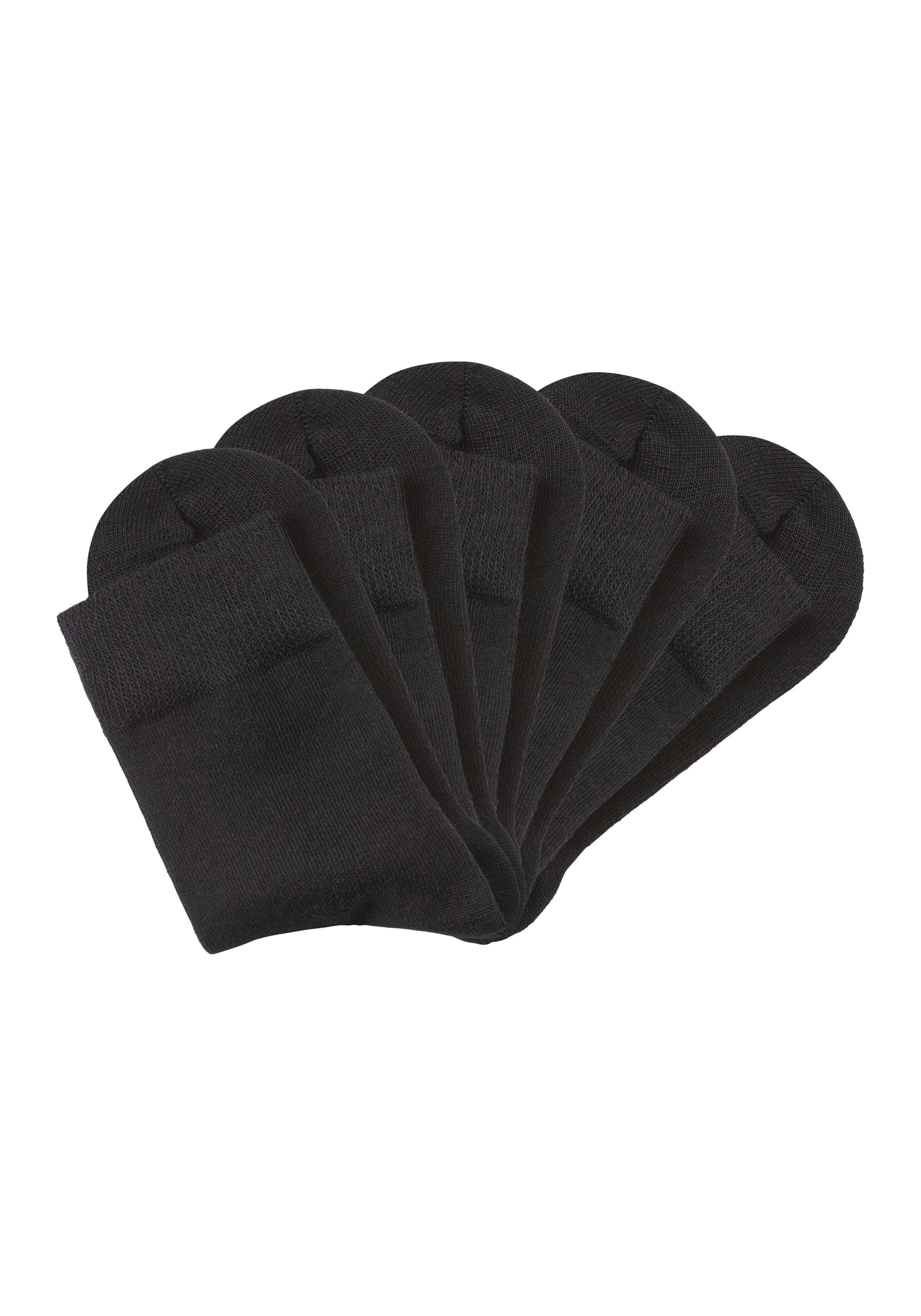 H.I.S Basic sokken met bijzonder zachte boord (set 5 paar)