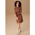 aniston selected jurk met overhemdkraag met knoopsluiting - nieuwe collectie bruin