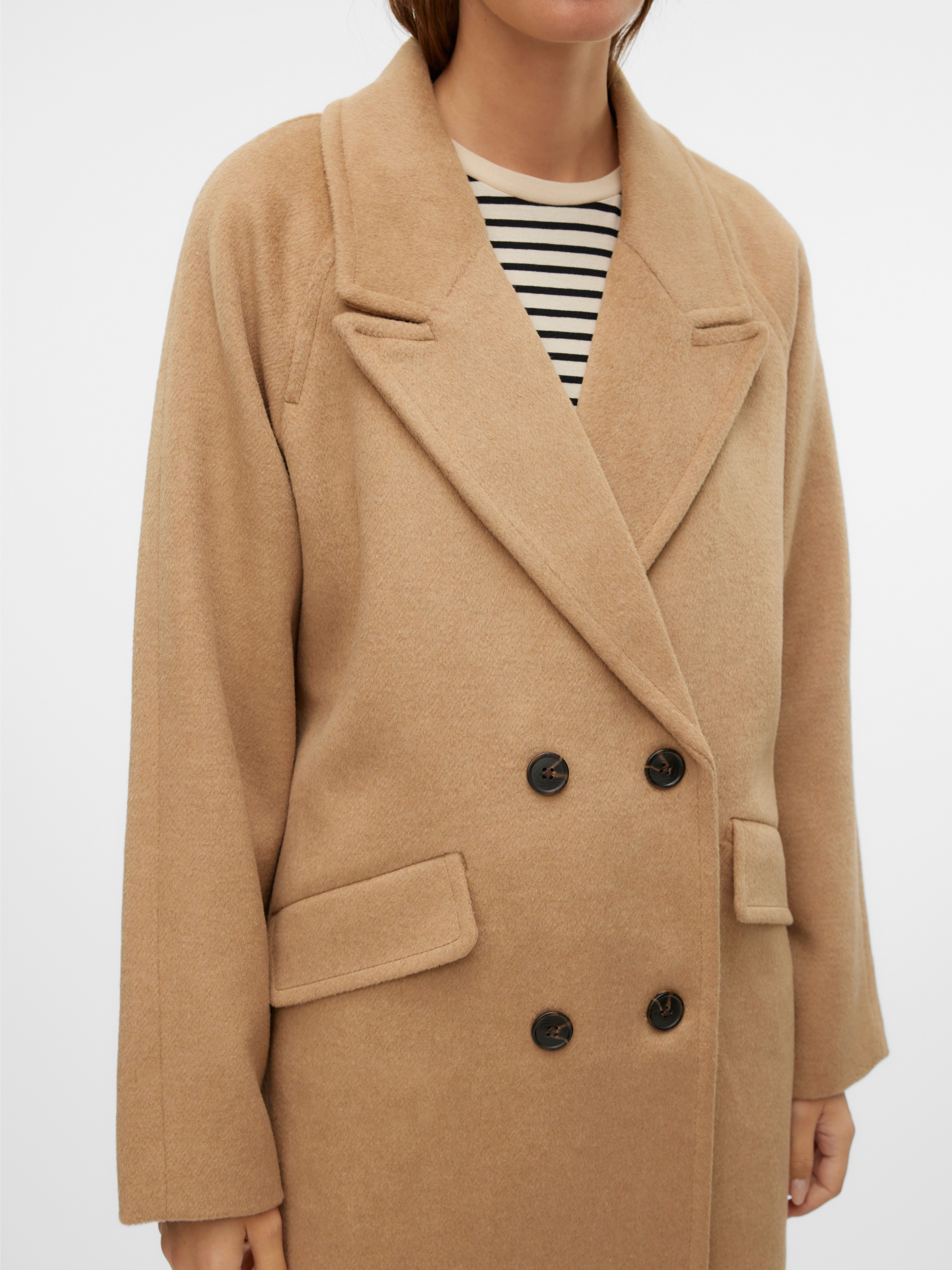 Vero Moda Lange jas VMHARPER LONG WOOL COAT GA NOOS
