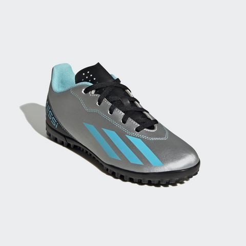 adidas Adidas x messi 4 turf voetbalschoenen wit-blauw kinderen kinderen