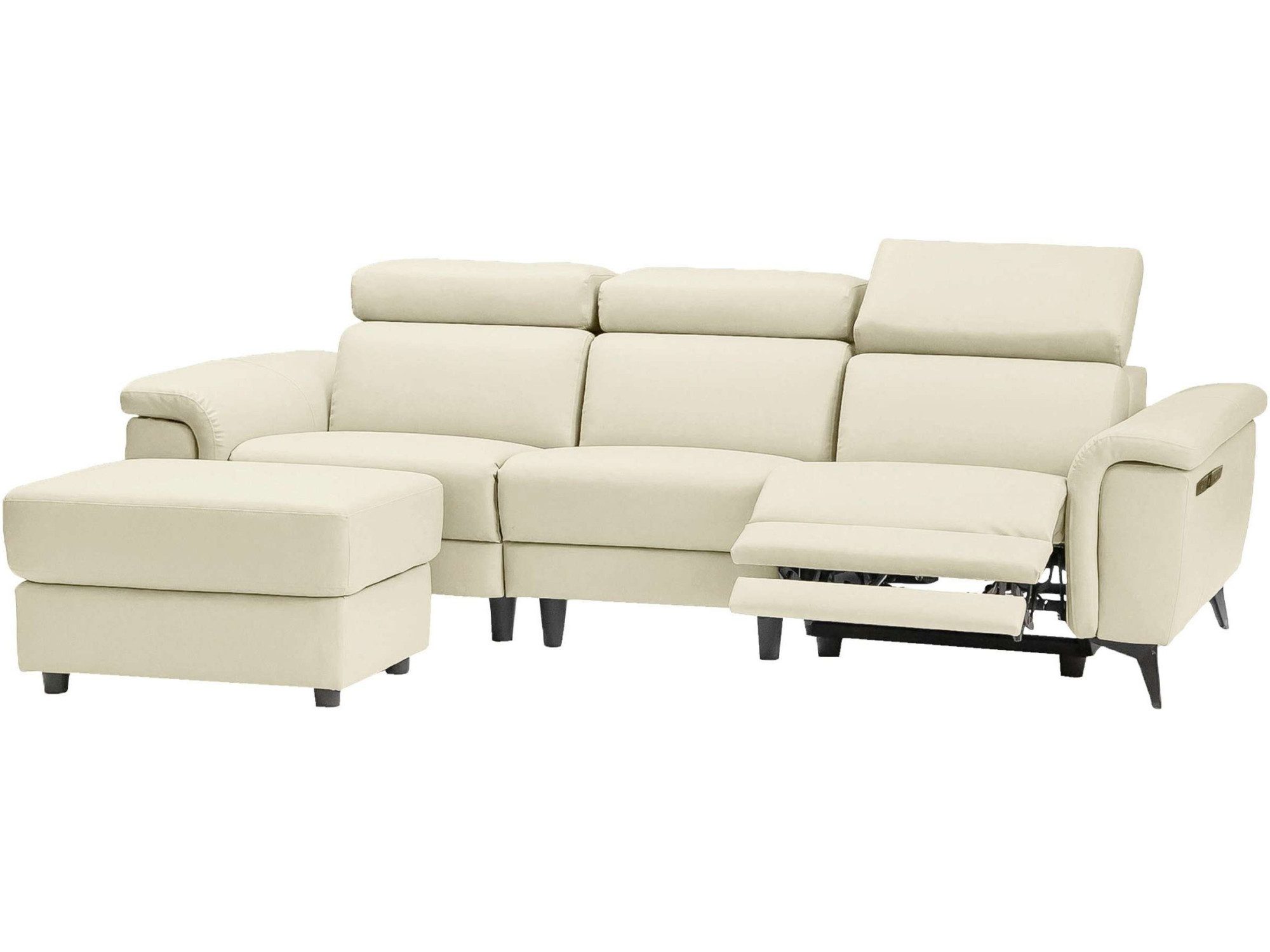 Places of Style 3-zitsbank Marita met elektrische relaxfunctie in de zitting en usb-aansluiting