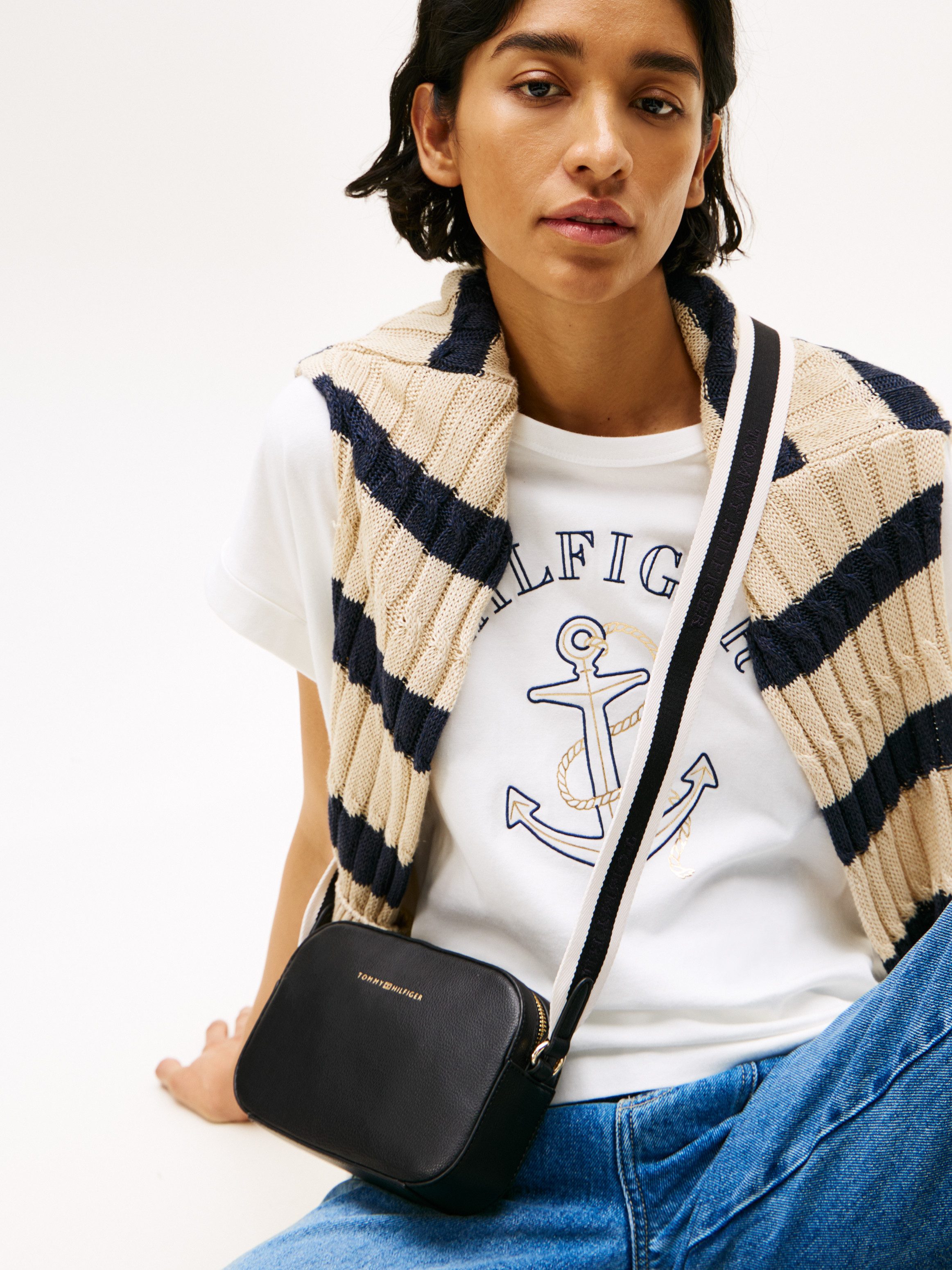 Tommy Hilfiger Schoudertas TH LOGOTAPE CAMERA BAG