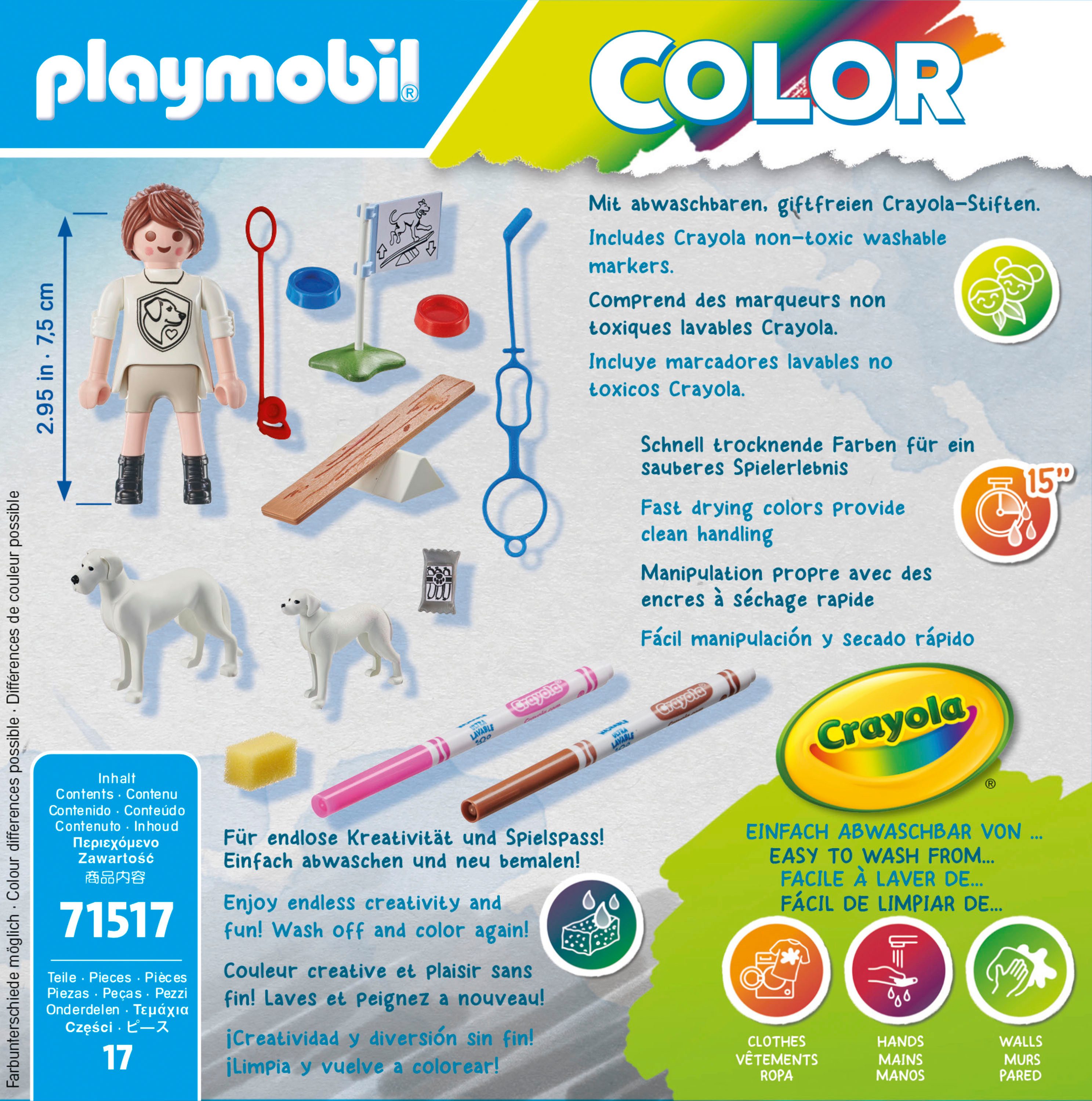 Playmobil® Constructie-speelset Hondentraining (71517), Color (17-delig)