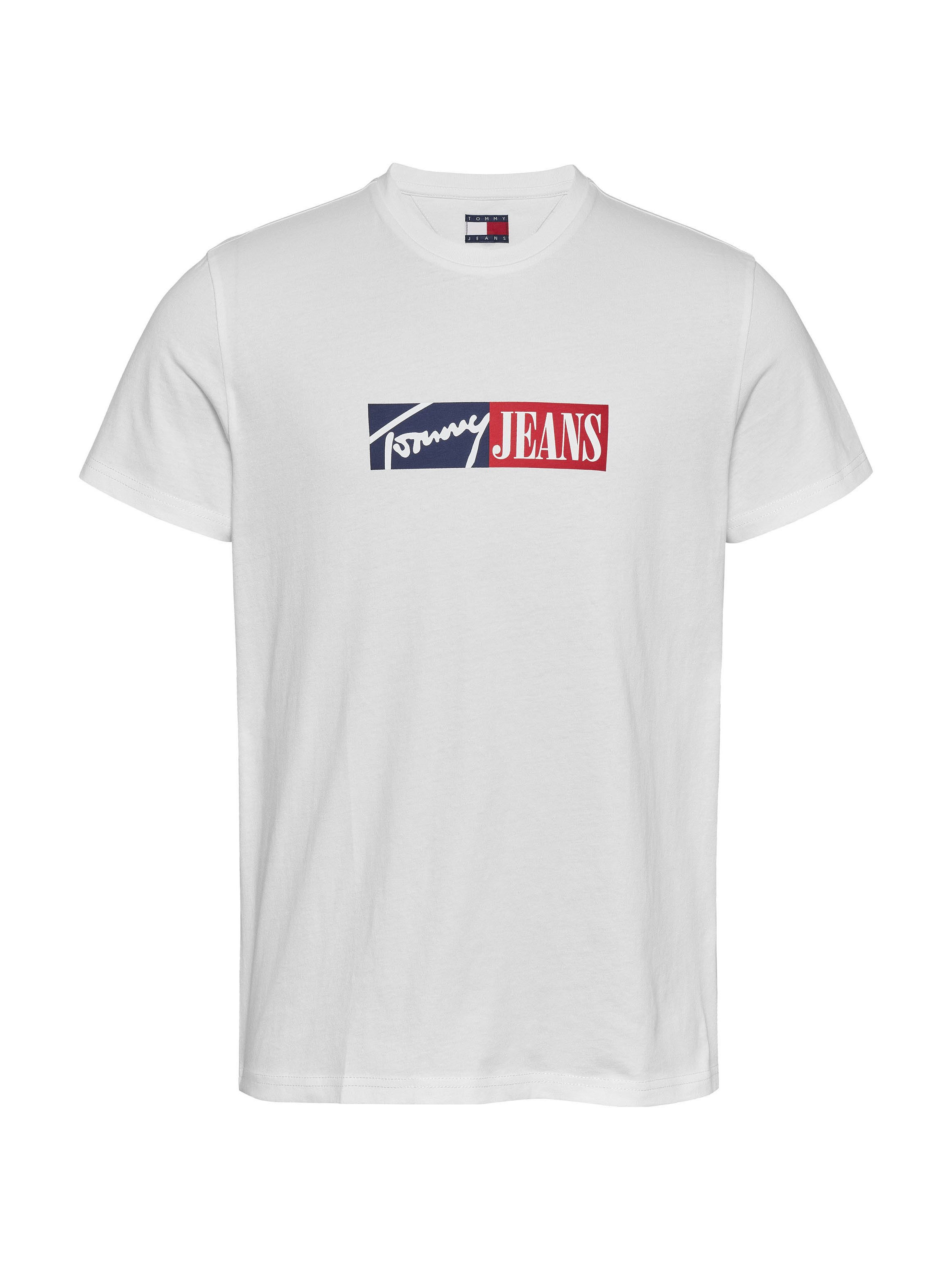 Tommy Jeans Plus Shirt met ronde hals TJM SLIM ENTRY GRAPHIC TEE EXT in grote maten, met logo-borduursel op de mouw