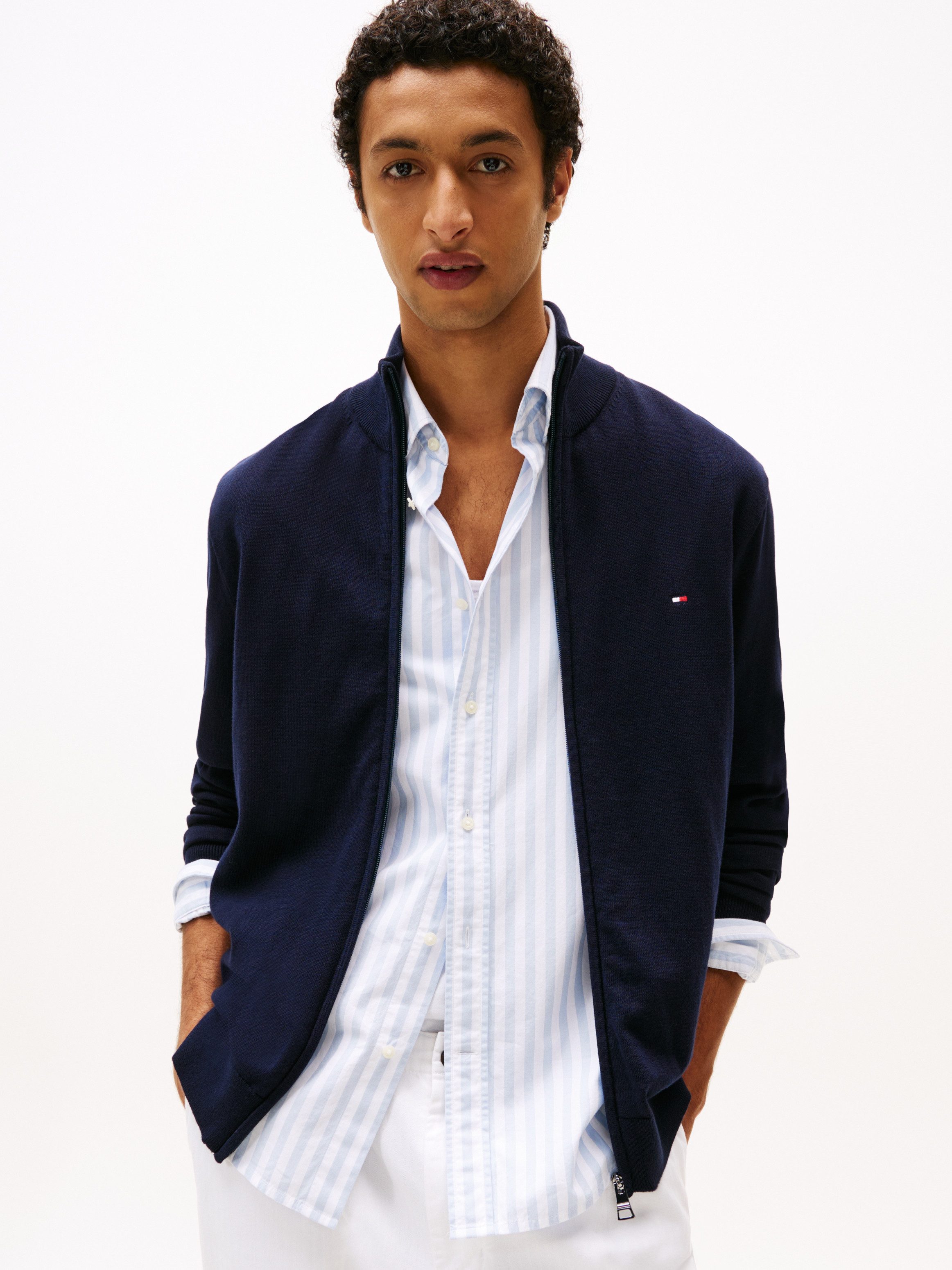 Tommy Hilfiger Vest ESSENTIAL COTTON ZIP THRU