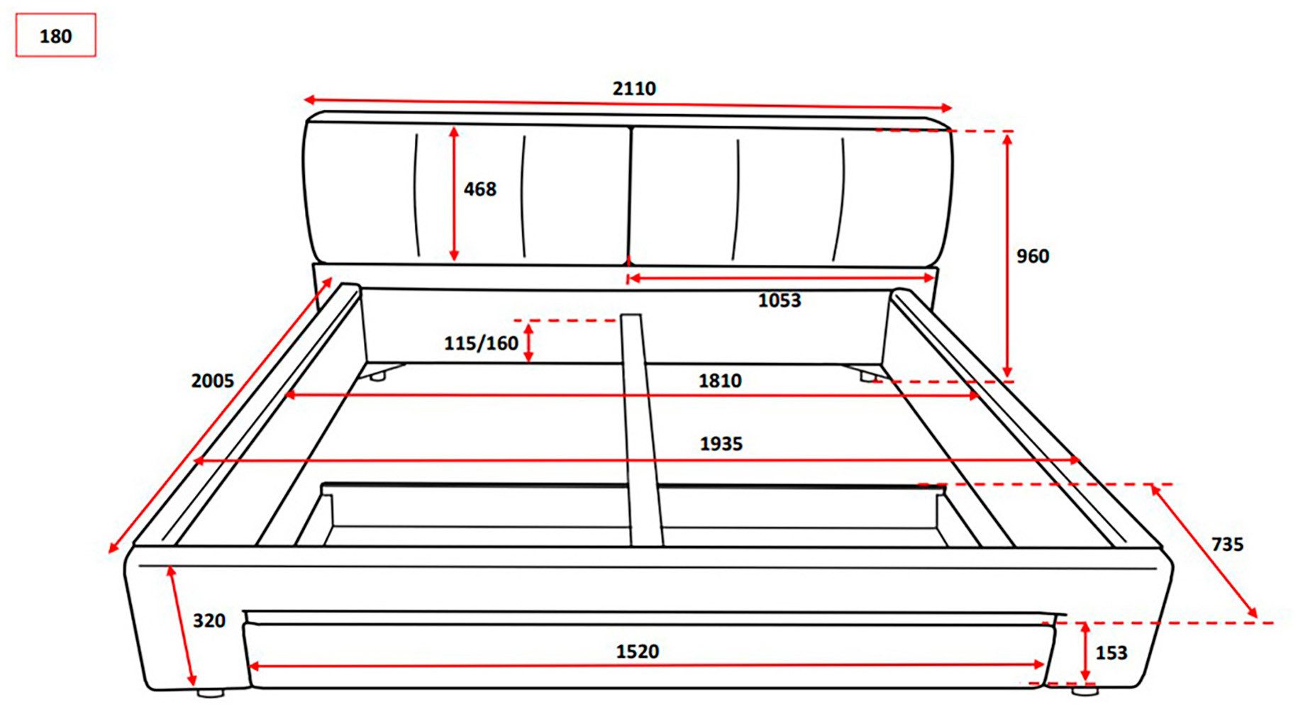 INOSIGN Gestoffeerd bed CiTY/GiRON, bedframe met bedlade, gestoffeerd opbergbed met hondenbed of opberglade, bekleding van corduroy of linnenlook
