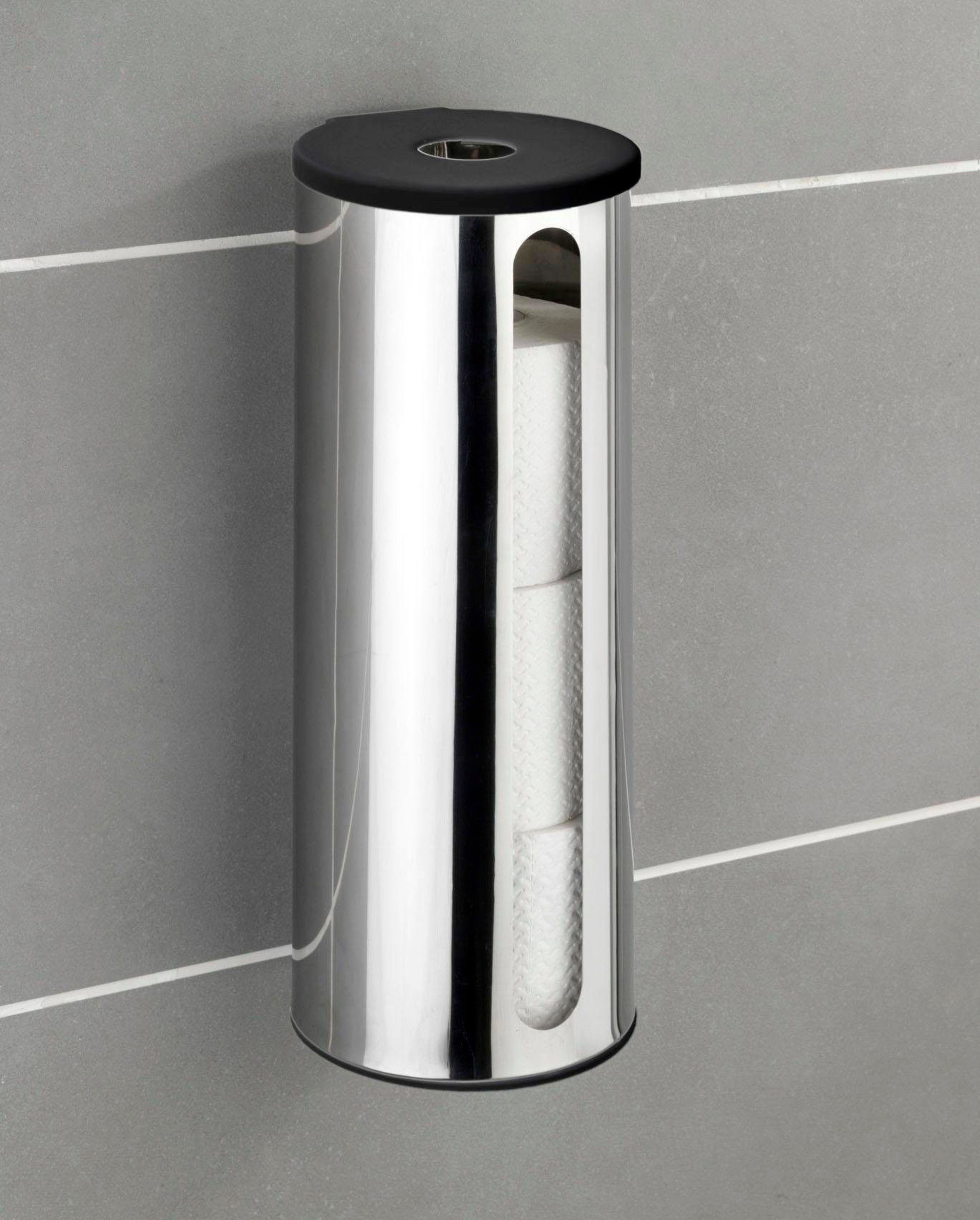 WENKO Toilet-voorraadrollenhouder Detroit Edelstaal, Turbo-Loc