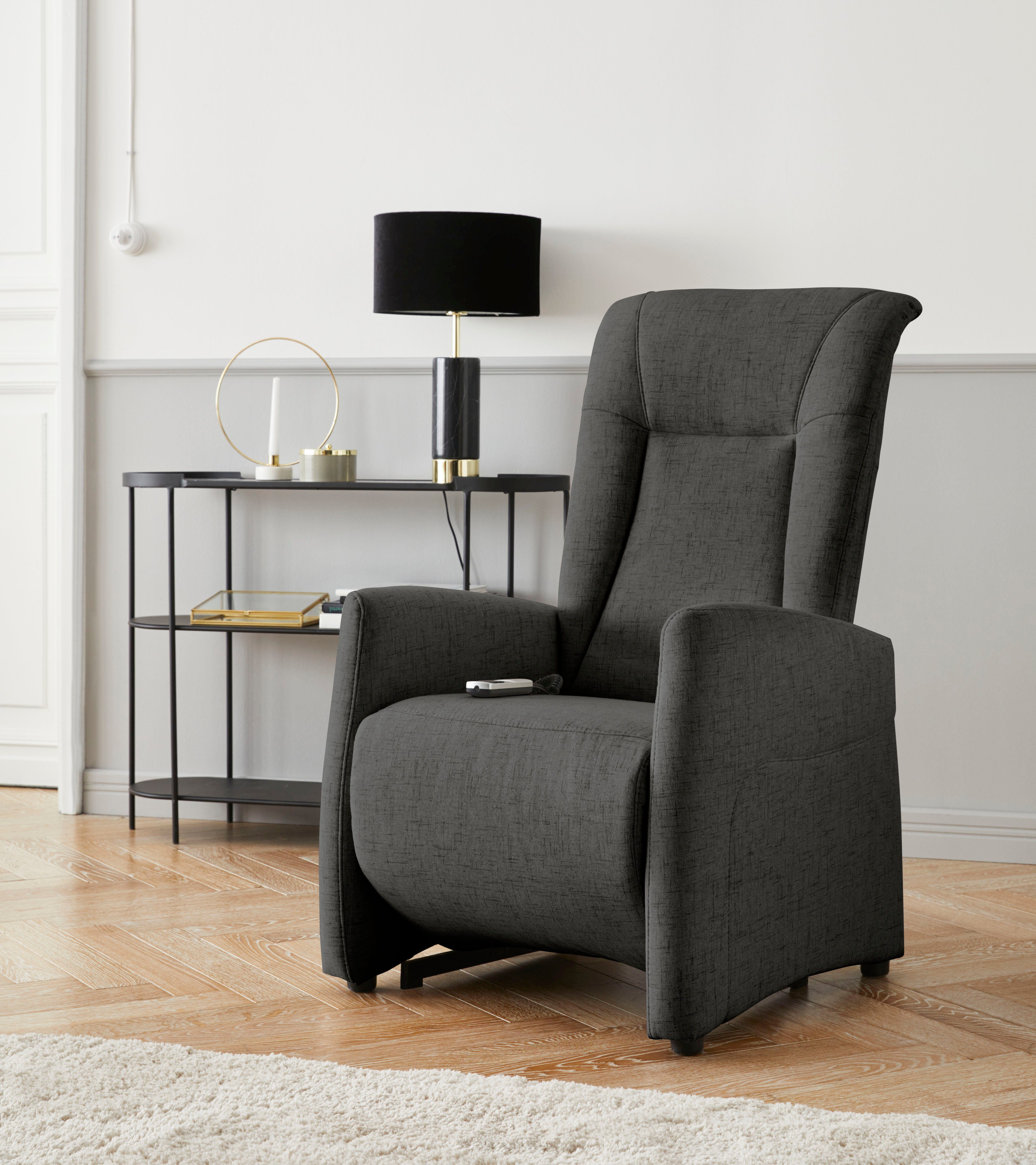 sit&more Relaxfauteuil MELISSA naar keuze elektrisch of handmatig verstelbaar, optioneel opstahulp tv-fauteuils grijs