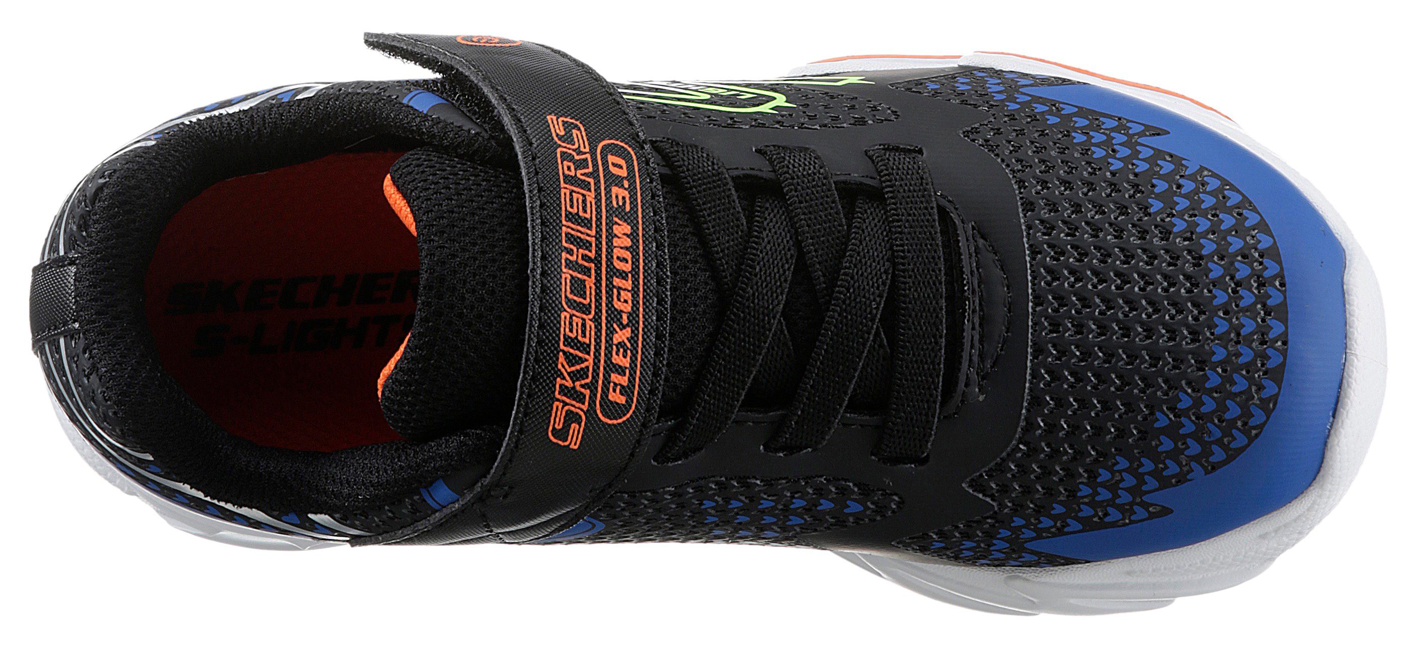 Skechers Slip-on sneakers FLEX-GLOW 3.0 , sneaker, klittenbandschoen, kinderschoen met opvallende zool