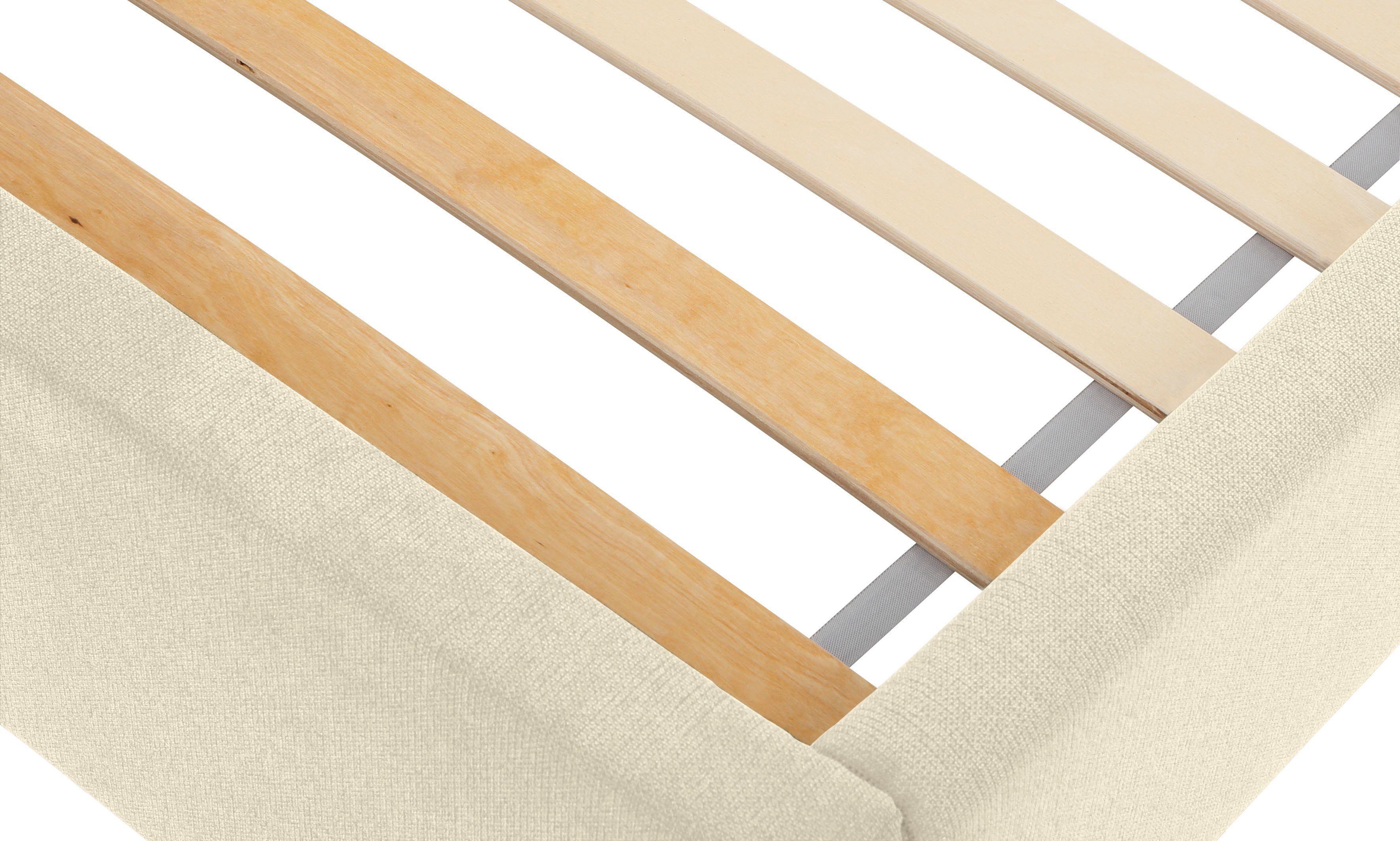 Lüttenhütt Gestoffeerd bed Gebko prettig bekleed hoofdbord met decoratief honingraatmotief