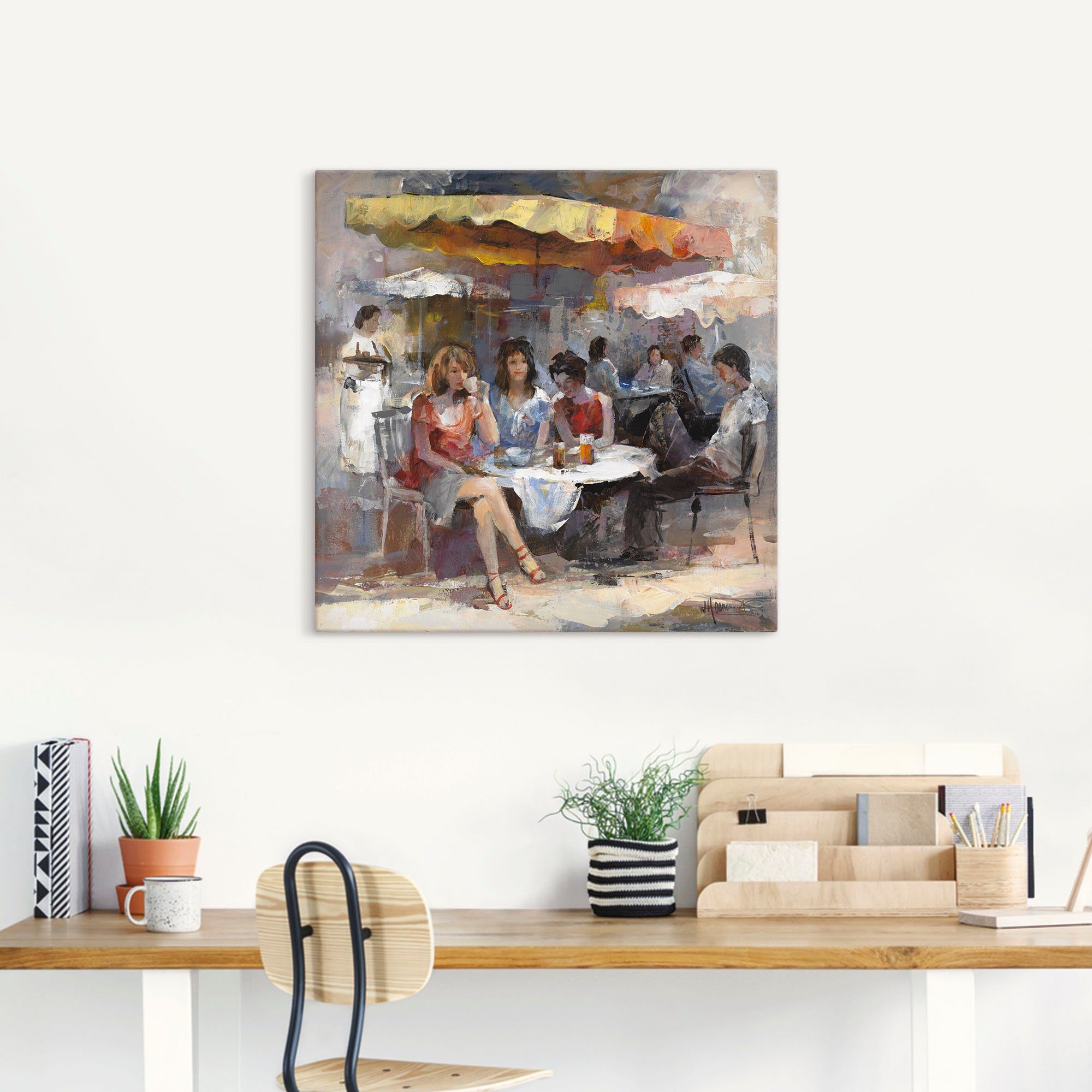 Artland Artprint Dames in café II als artprint op linnen, muursticker in verschillende maten