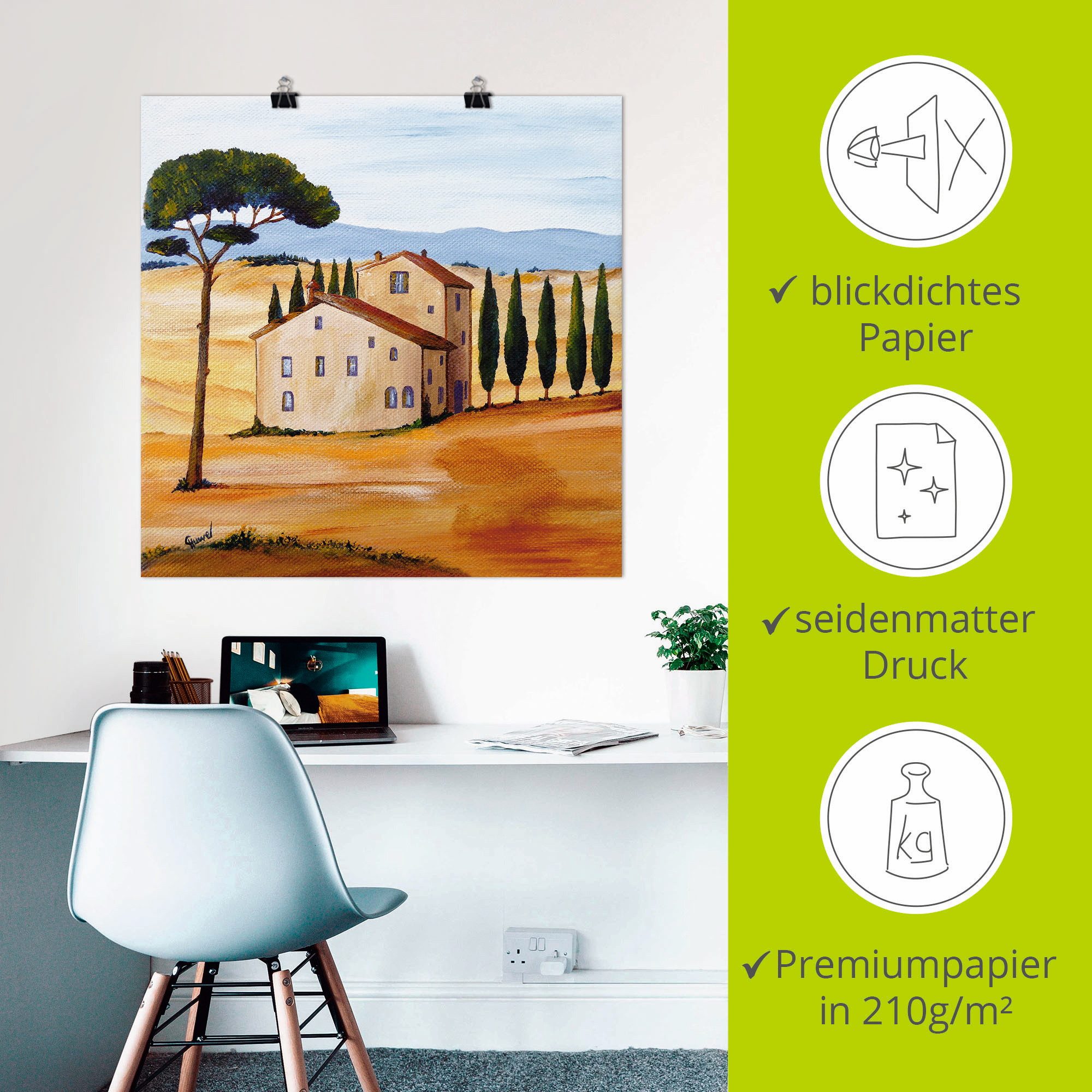 Artland Artprint Toscane Modern 1 als artprint op linnen, poster in verschillende formaten maten