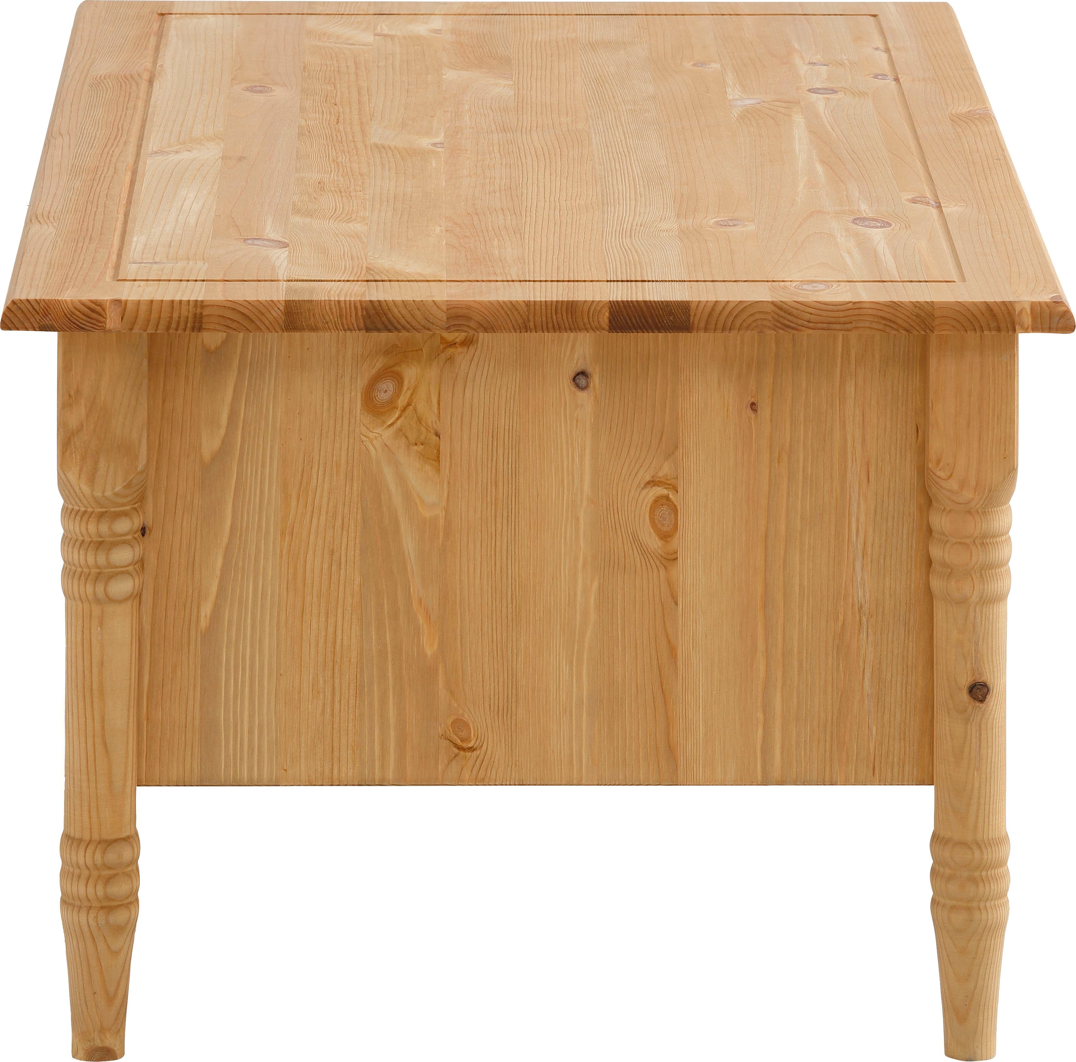 Home affaire Salontafel Indra van massief dennenhout, fsc®, met opbergruimte, discreet ornament