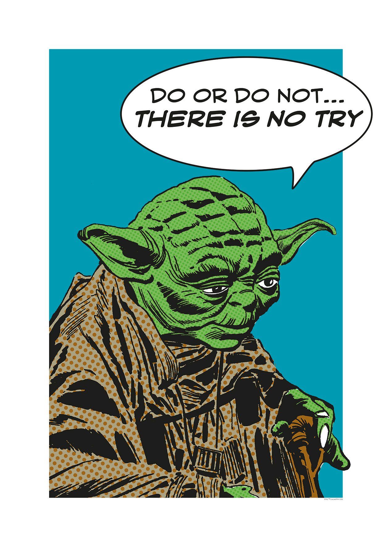 Komar wanddecoratie Star Wars Classic Comic Quote Yoda, zonder lijst