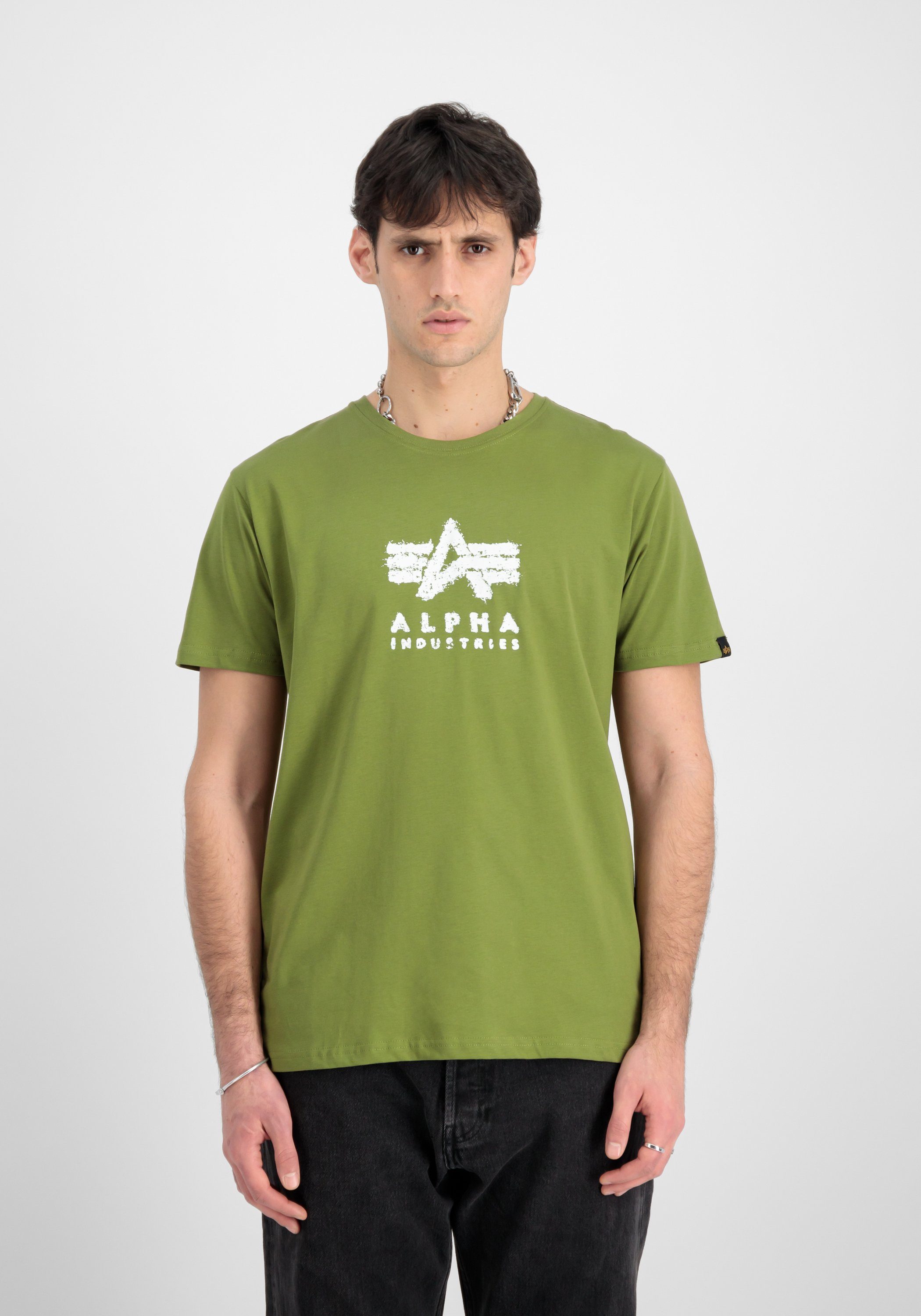Alpha Industries T-shirt Men T-Shirts Grunge Logo T
