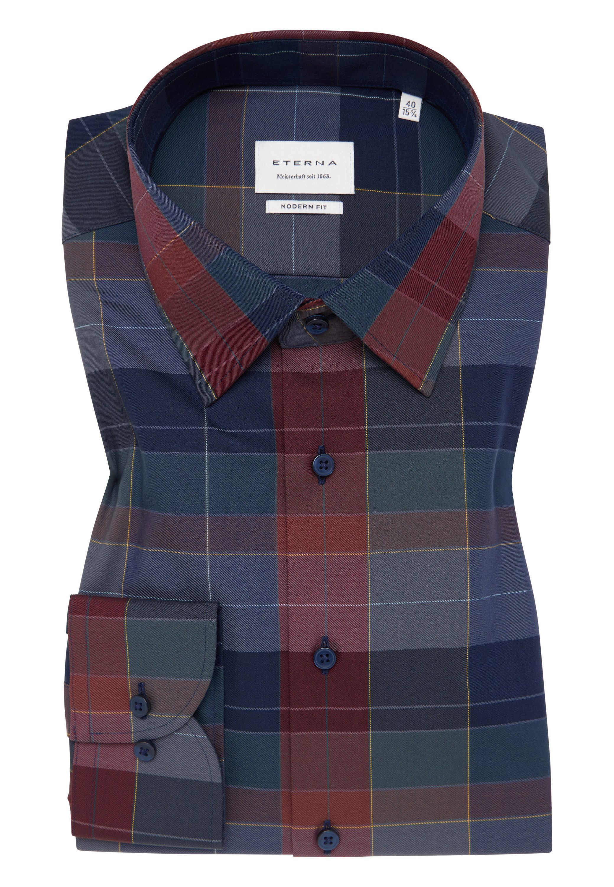 Eterna Overhemd met lange mouwen MODERN FIT NON IRON (strijkvrij)