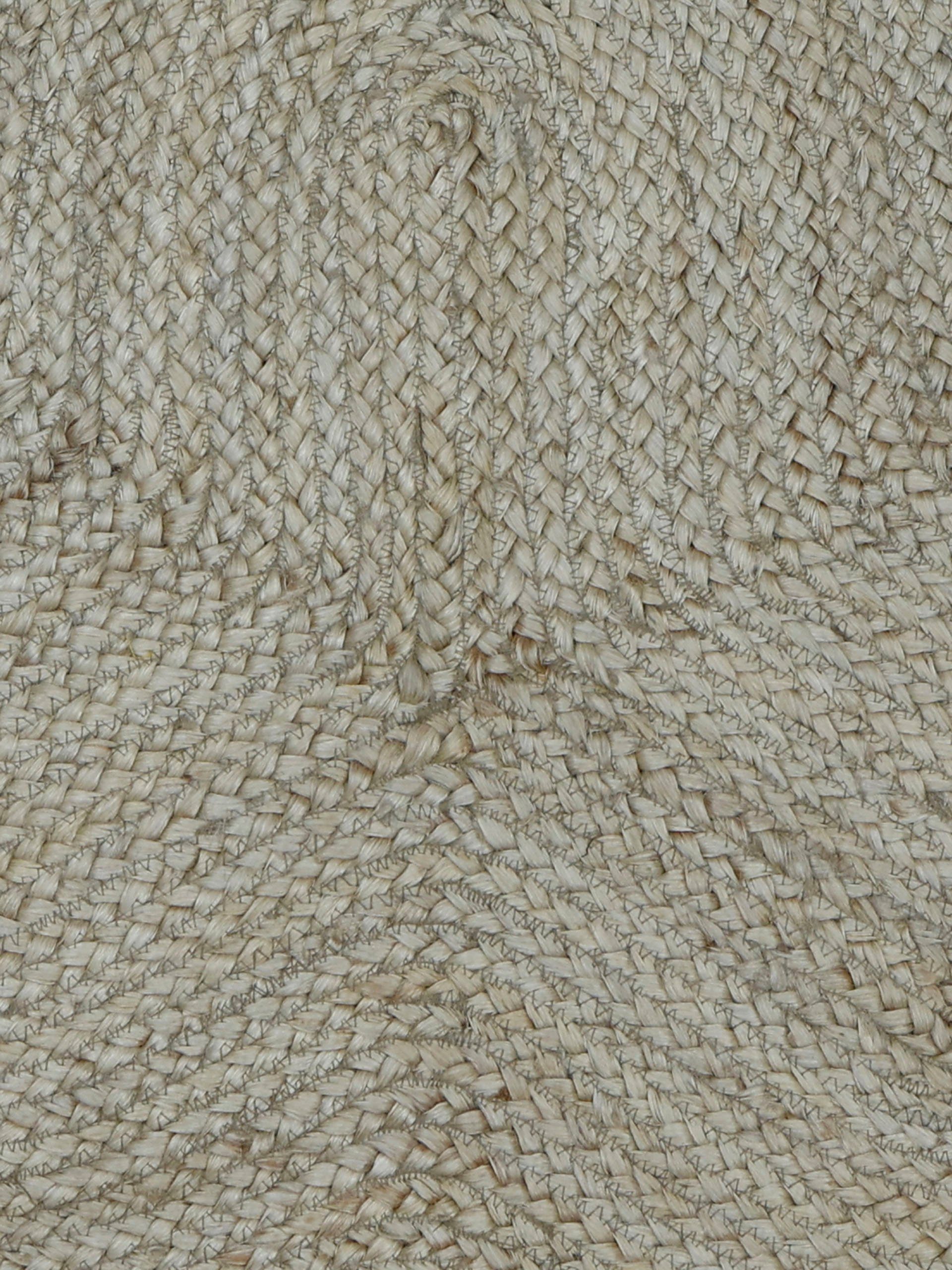 carpetfine Vloerkleed Alia Jutetapijt handgeweven van jute, natuur tapijt, speciale vorm blauw, boho stijl, effen