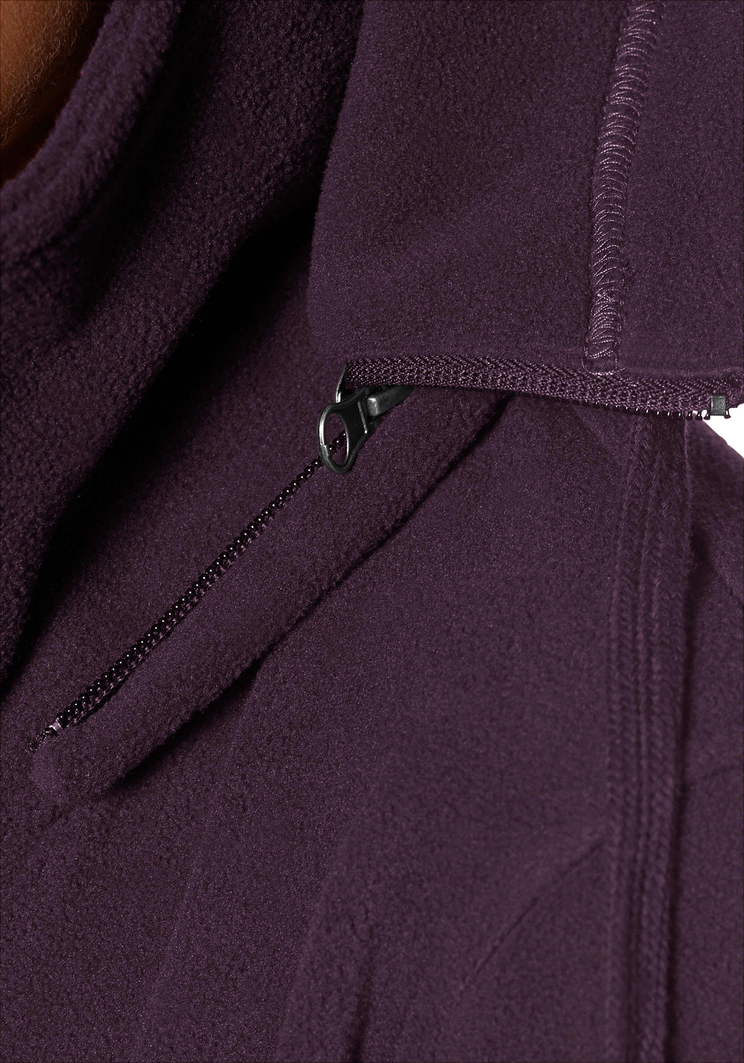 Polarino Fleecejack voor koude dagen, van fleece, sportieve stijl, ademend