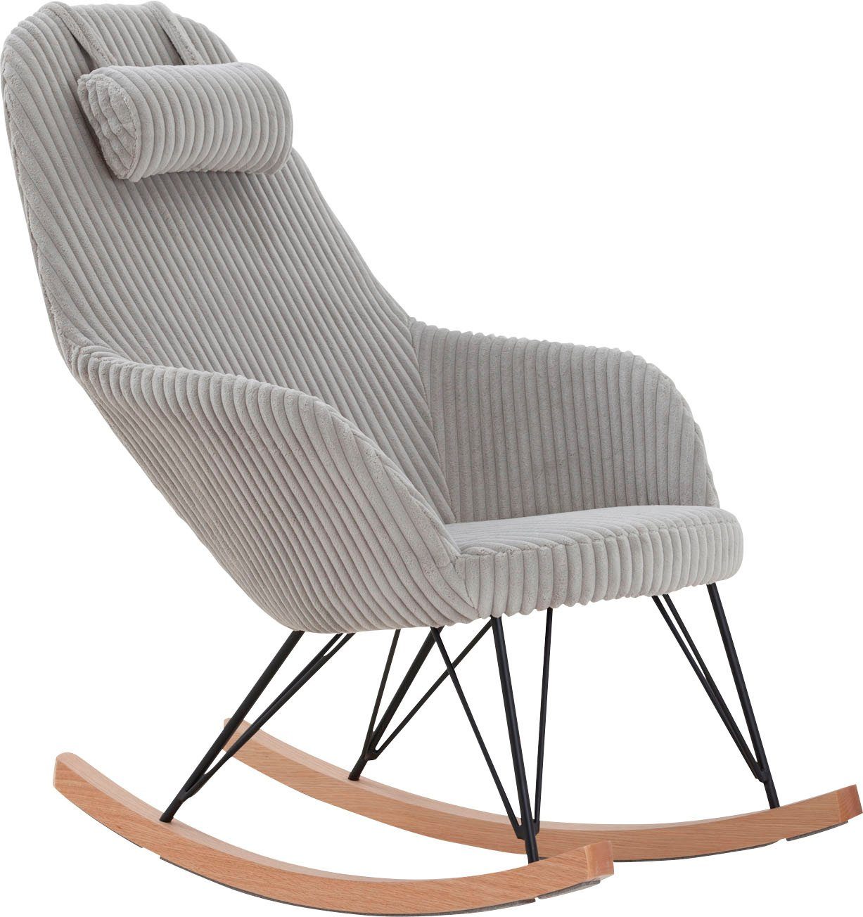 SalesFever Schommelstoel Bekleding in moderne corduroy-look