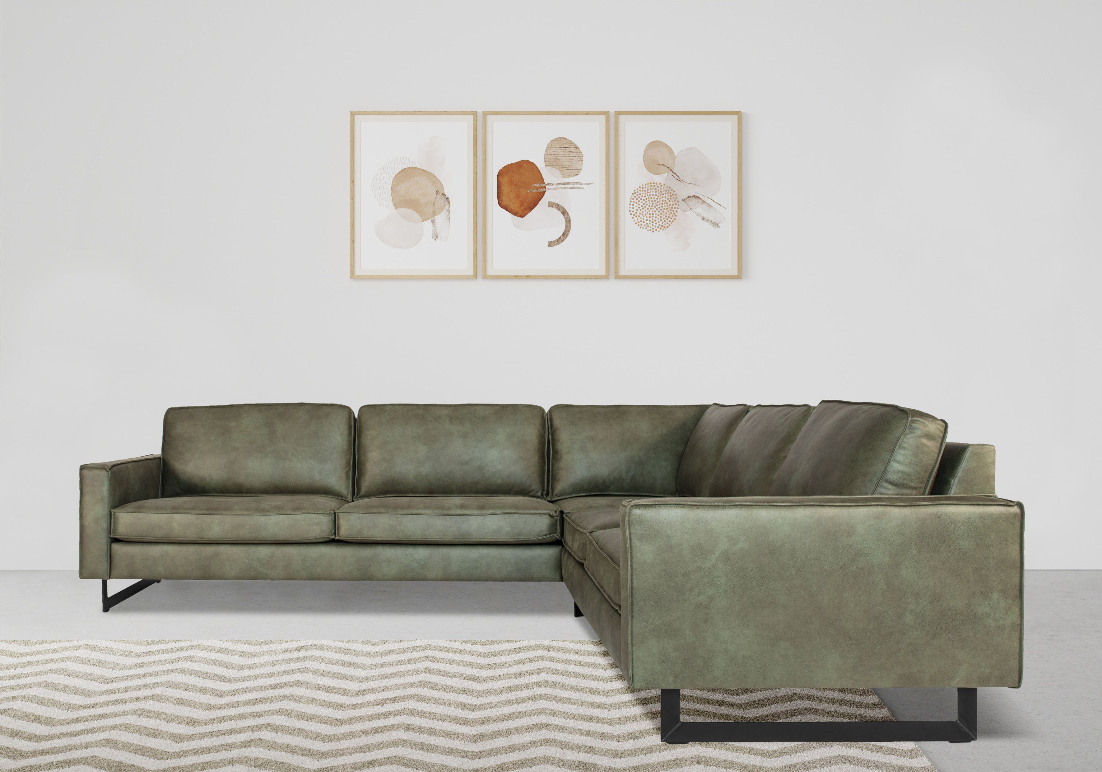 Places of Style Hoekbank Pinto, 250/290 cm, langere schenk, XXL, ottomaan