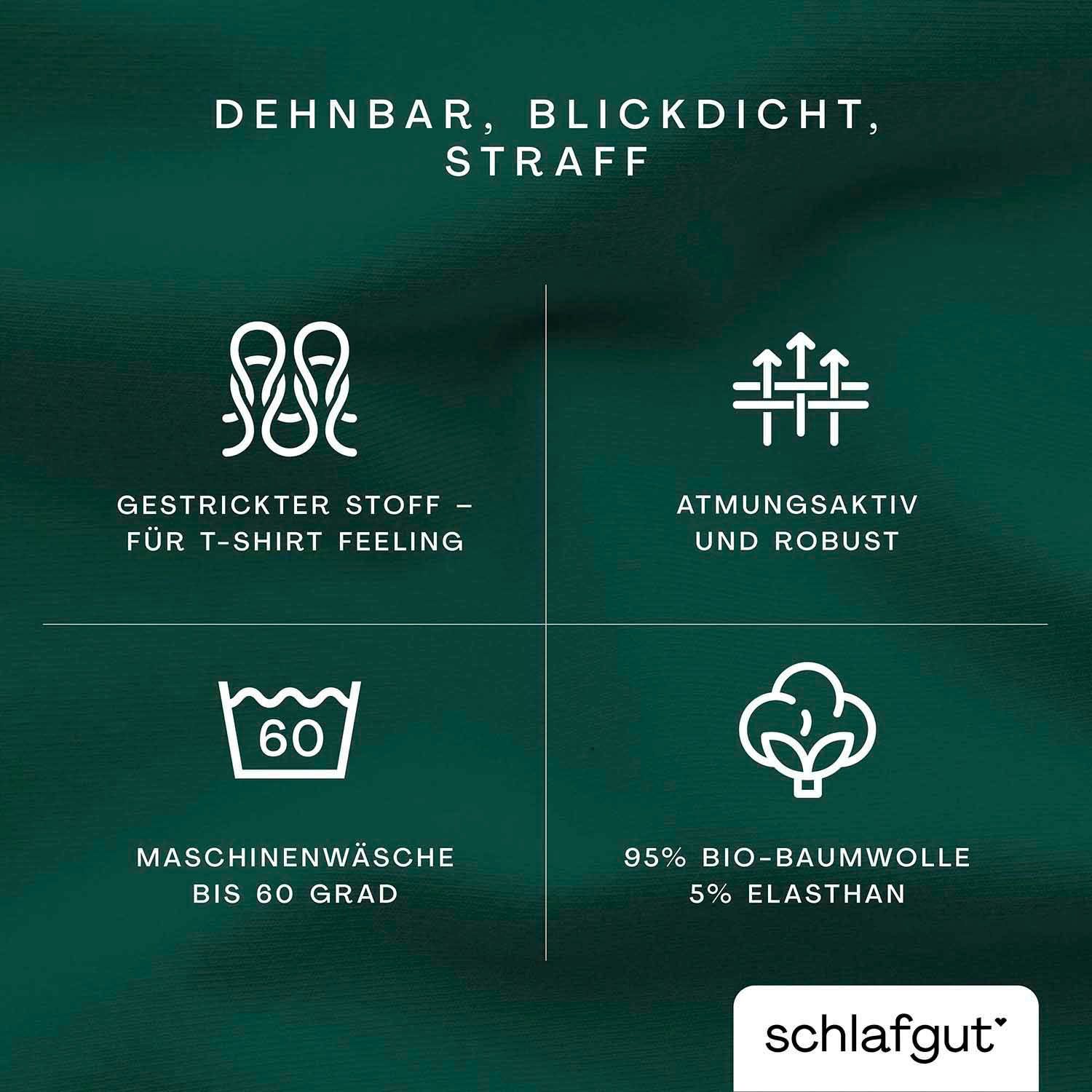 Schlafgut Hoeslaken PURE biologische katoen met elastaan, rekbaar en ondoorzichtig, strak, bedlakens (1 stuk)