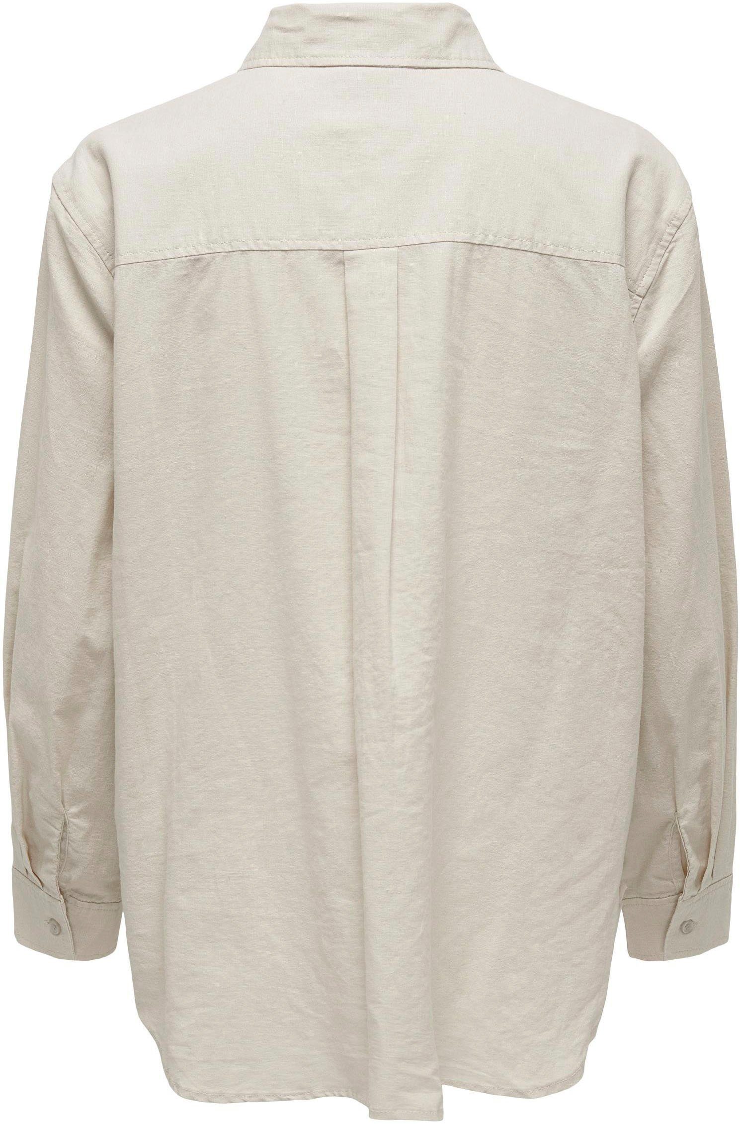 Only Lange blouse ONLTOKYO L/S LINEN BLEND SHIRT